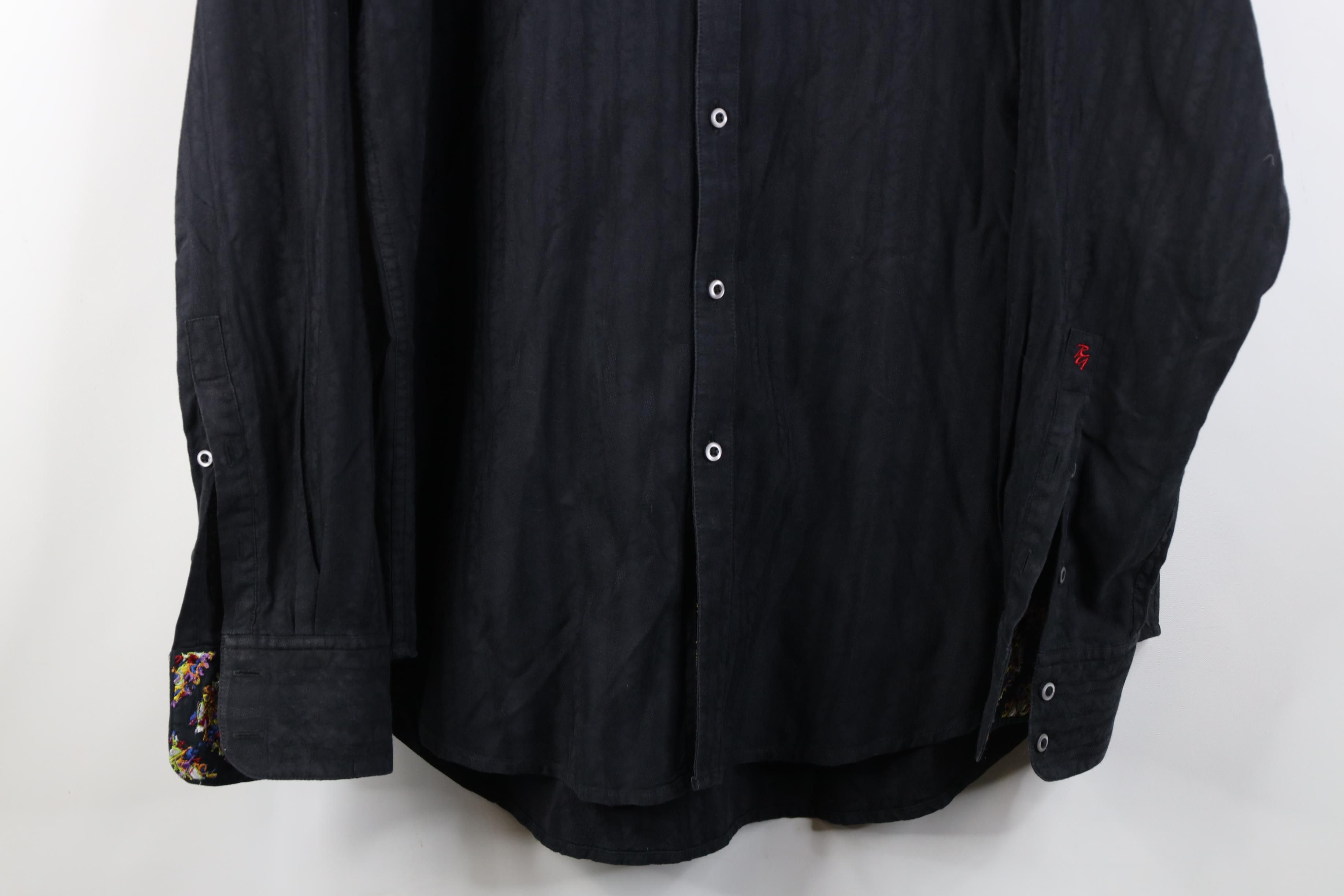 Robert Graham Robert Graham Rainbow Flip Cuff Collared Button Shirt Black Size US L / EU 52-54 / 3 - 3 Thumbnail
