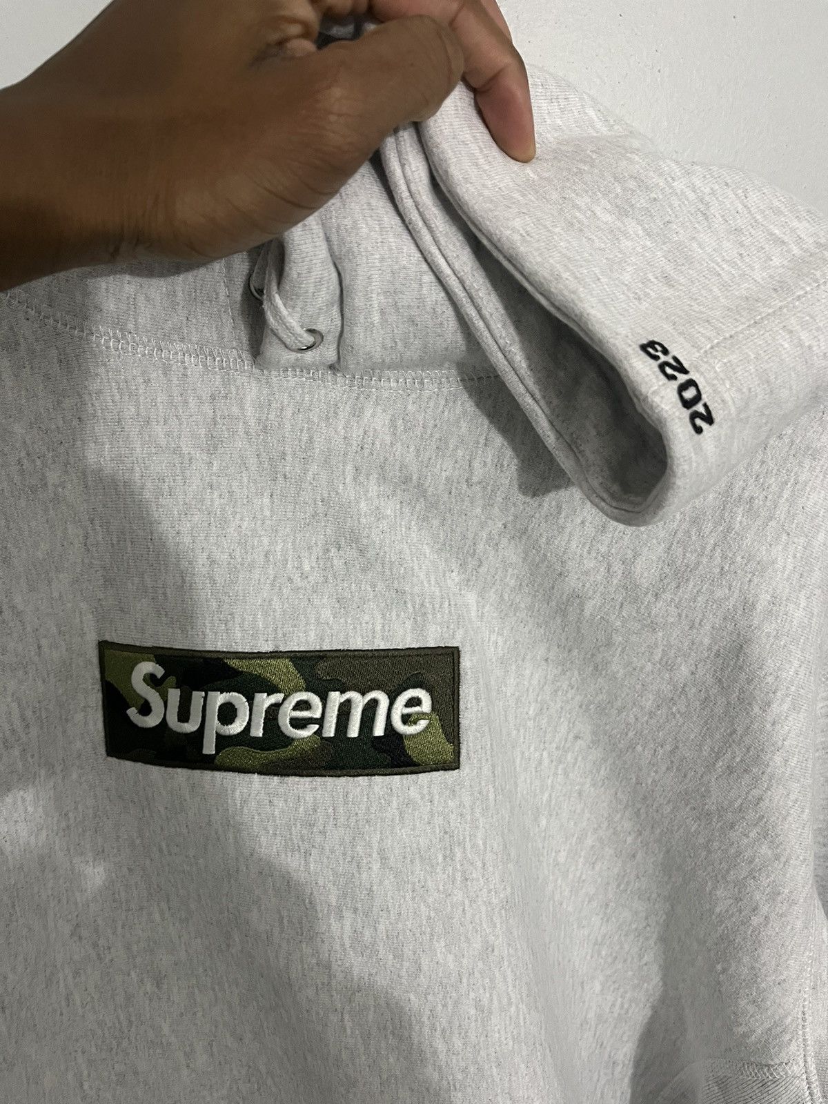 Camo Supreme Box Logo Hoodie | Grailed