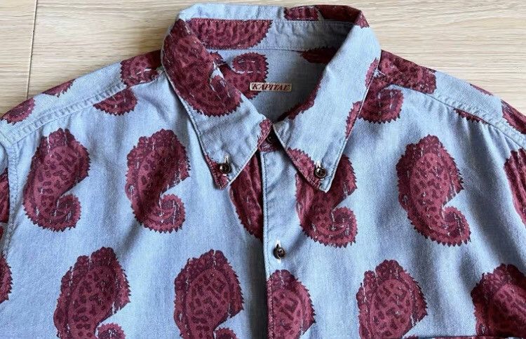 Kapital KAPITAL Kazuhiro Hirata Cashew Flower Denim Pocket Shirt Size US L / EU 52-54 / 3 - 3 Thumbnail