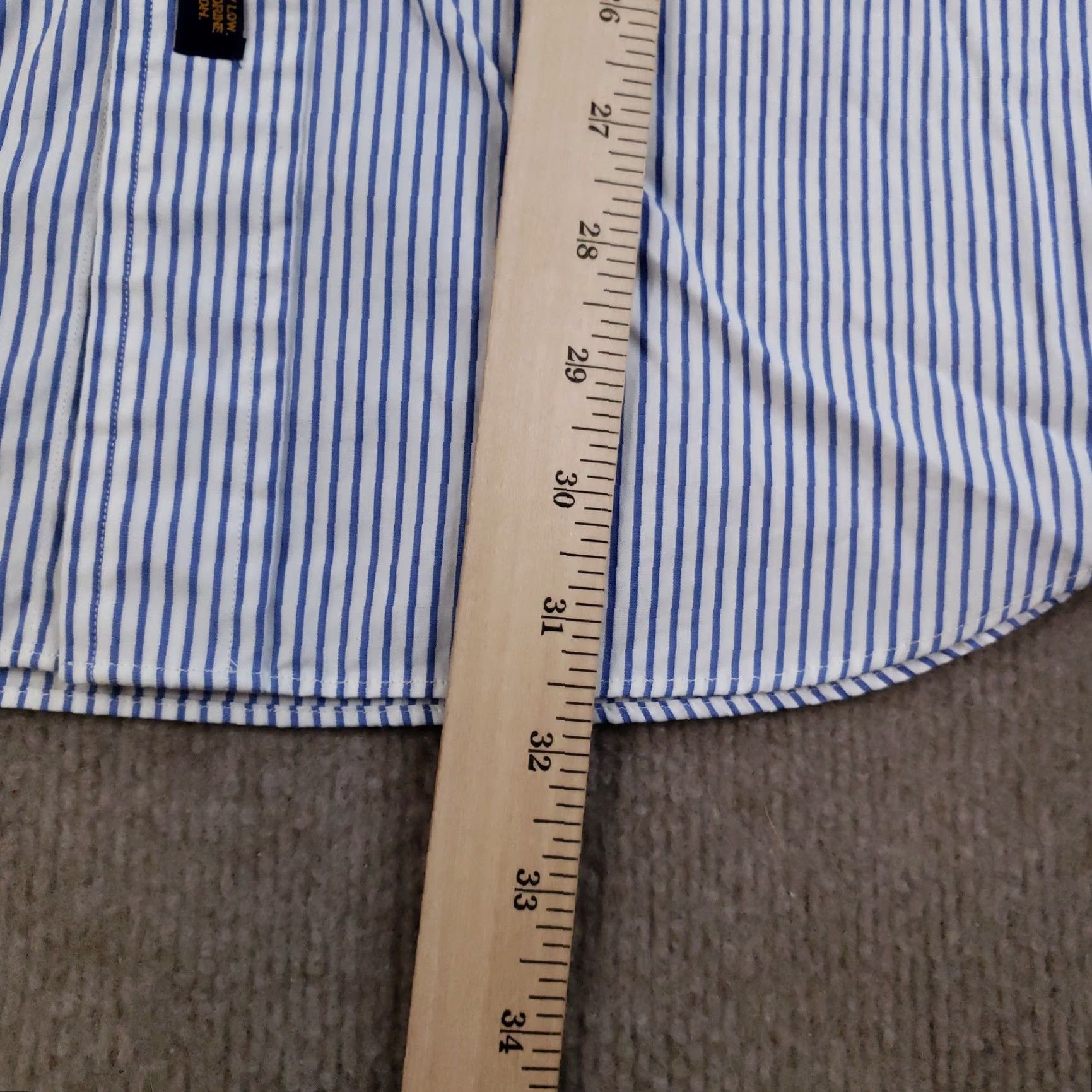 Tommy Hilfiger Tommy Hilfiger Shirt Mens 16 Blue White Striped Button Up French Cuff Dress Y2K Size 42R - 4 Thumbnail
