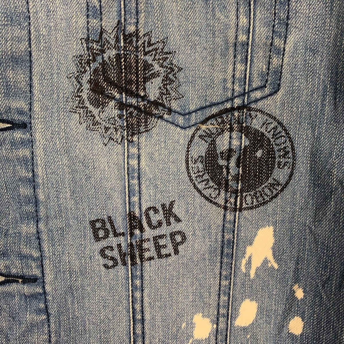 Black Sheep BLACK SHEEP Washed Blue Studded Denim Jacket #2734-C123 Size US S / EU 44-46 / 1 - 15 Thumbnail