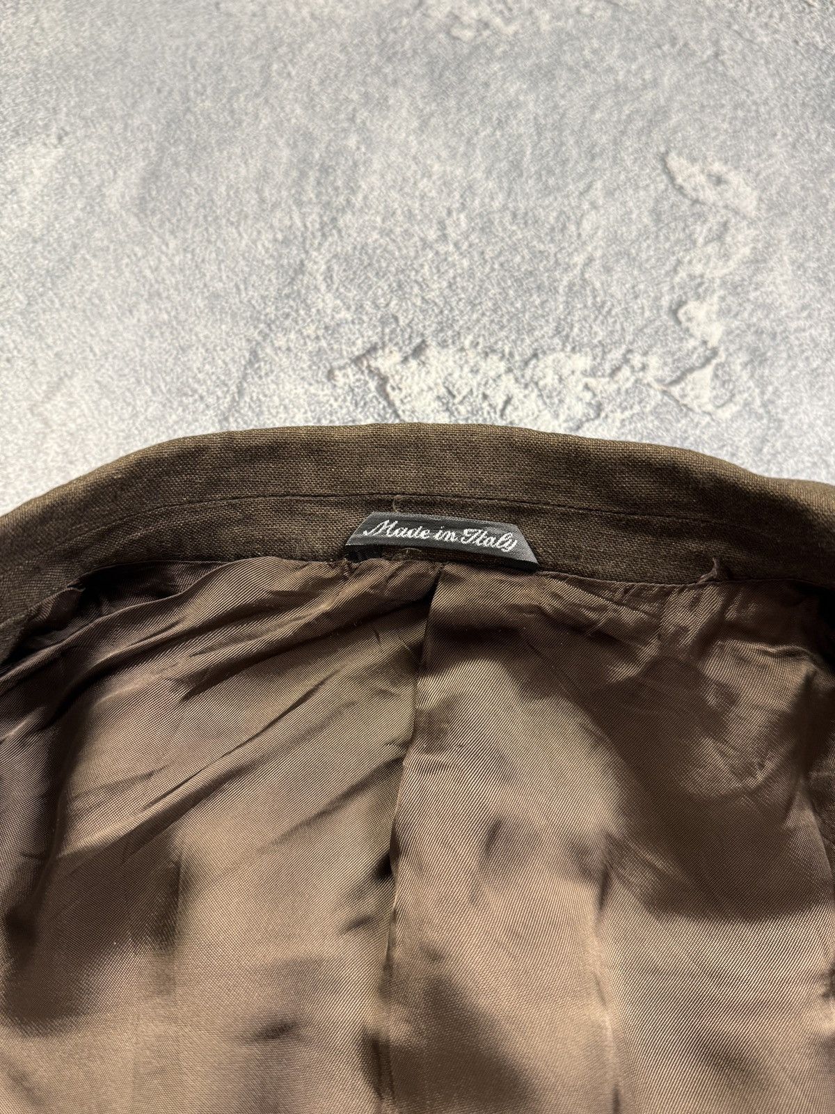 Lardini Size 54 Regular Brown Linen Double Breasted Luxury Suit Size 54R - 9 Thumbnail
