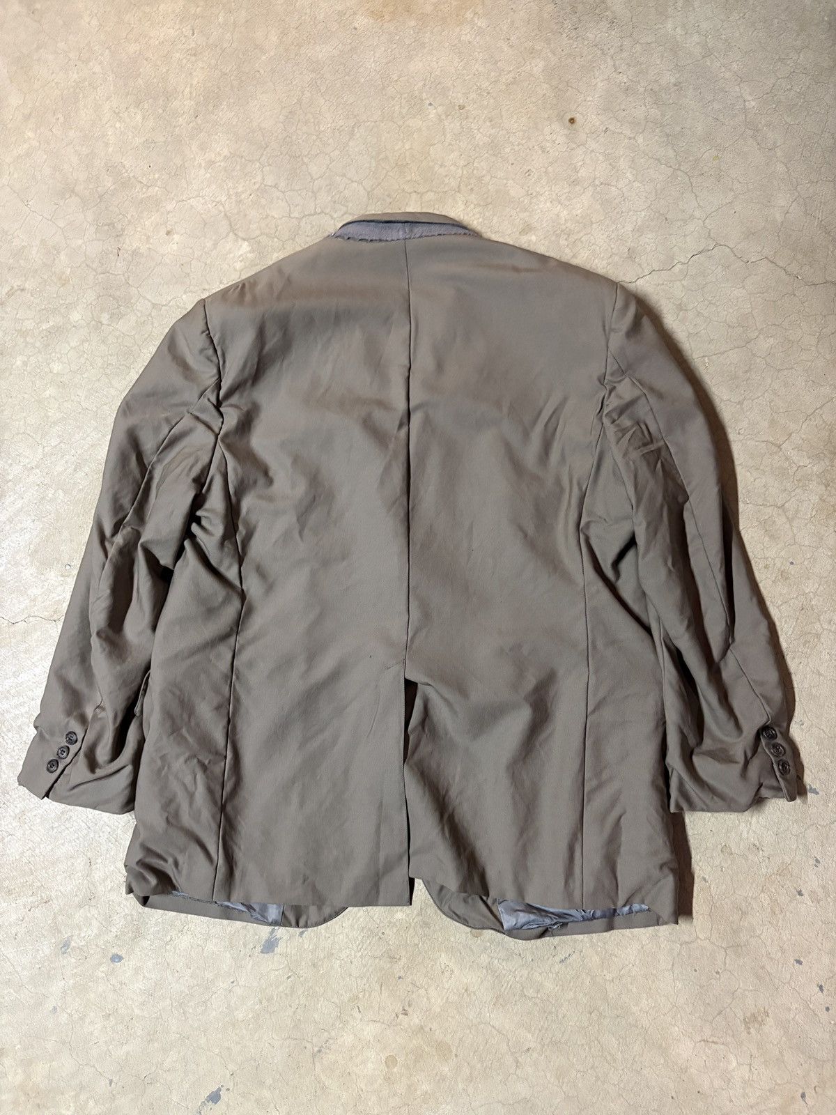 Brooks Brothers VTG 90s Brooks Brother Blazer Wool Jacket Taupe Brown Gray Size 48R - 3 Thumbnail