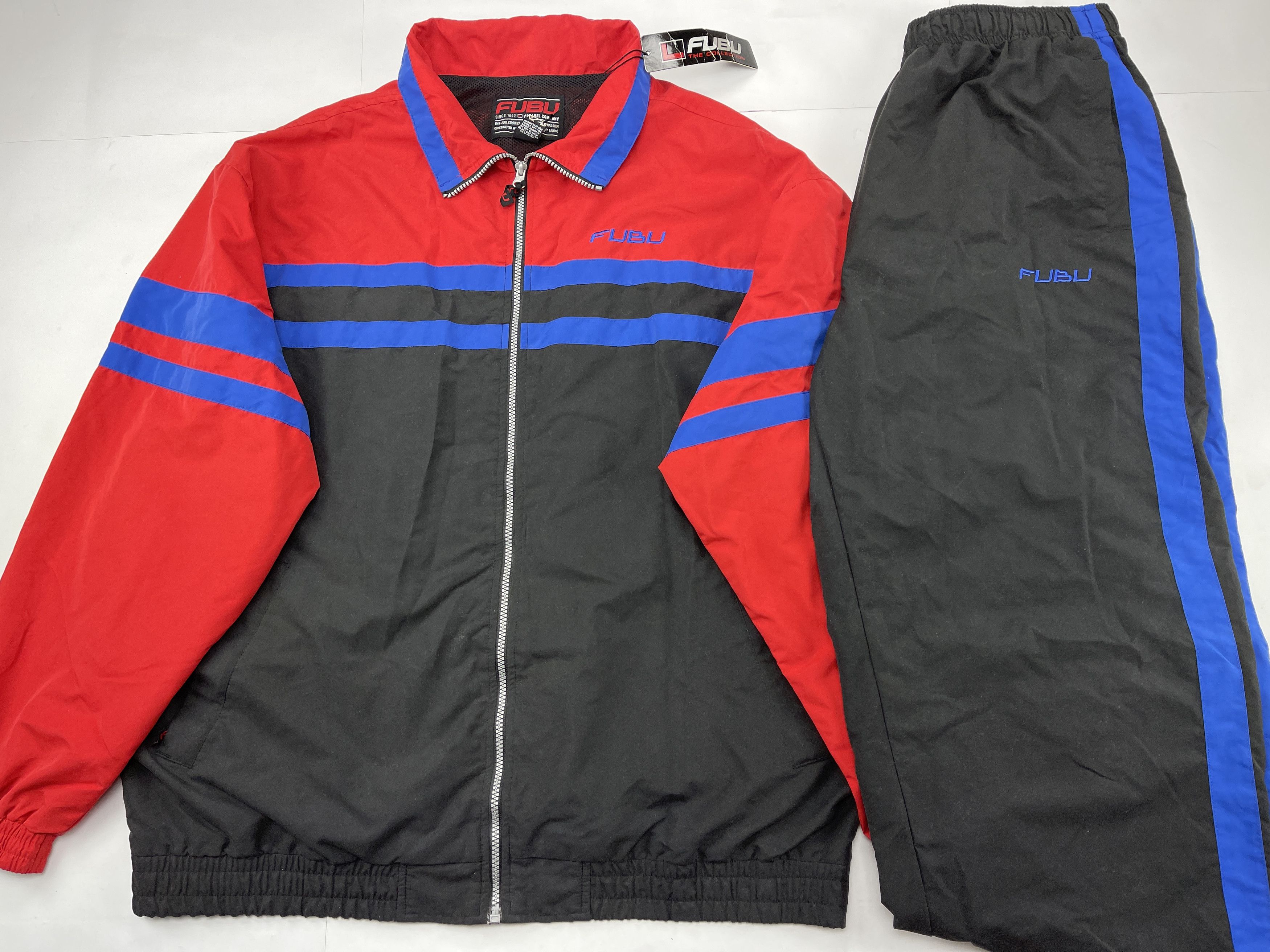 Fubu FUBU tracksuit, baggy track suit jacket and pants set 90s XL Size US XL / EU 56 / 4 - 6 Thumbnail