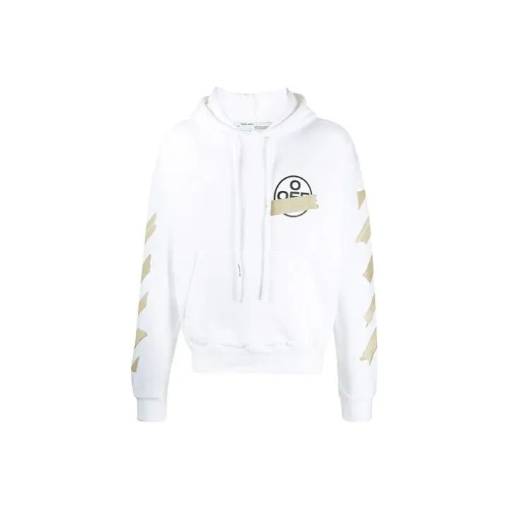 Off-White OFF-WHITE White Relaxed Fit Hoodie with Arrow Print 0079 Size US S / EU 44-46 / 1 - 1 Thumbnail