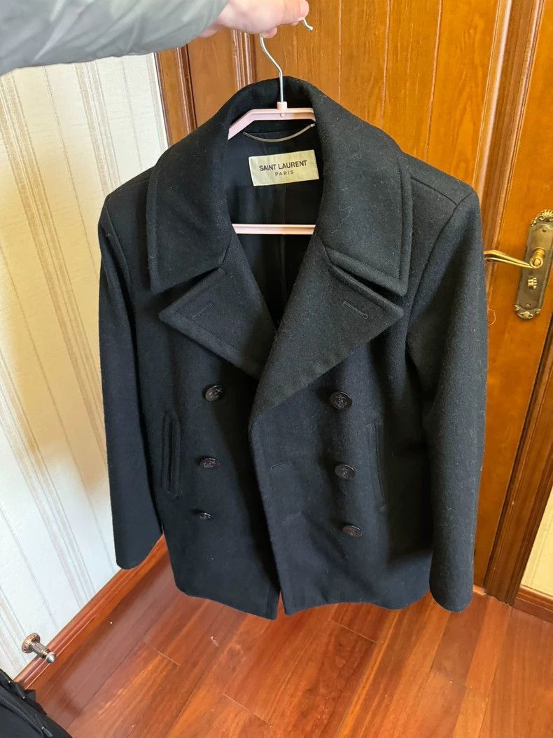 Saint Laurent Paris Saint Laurent Paris Navy coat in the first year of 13fw-250 Size US S / EU 44-46 / 1 - 3 Thumbnail