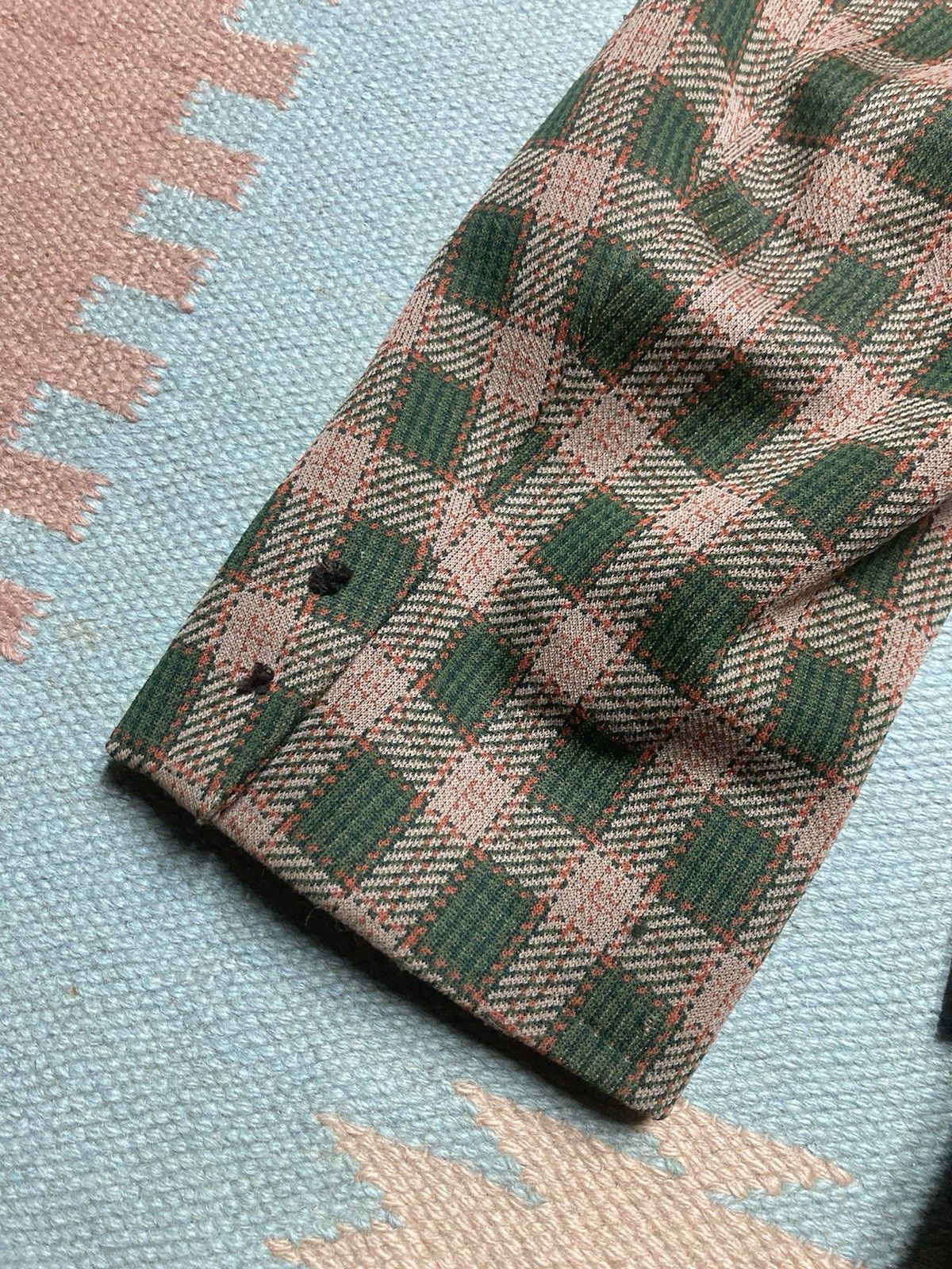 Vintage 1960s sport coat blazer Richman Brothers plaid 2 button 40R Size 40R - 9 Thumbnail