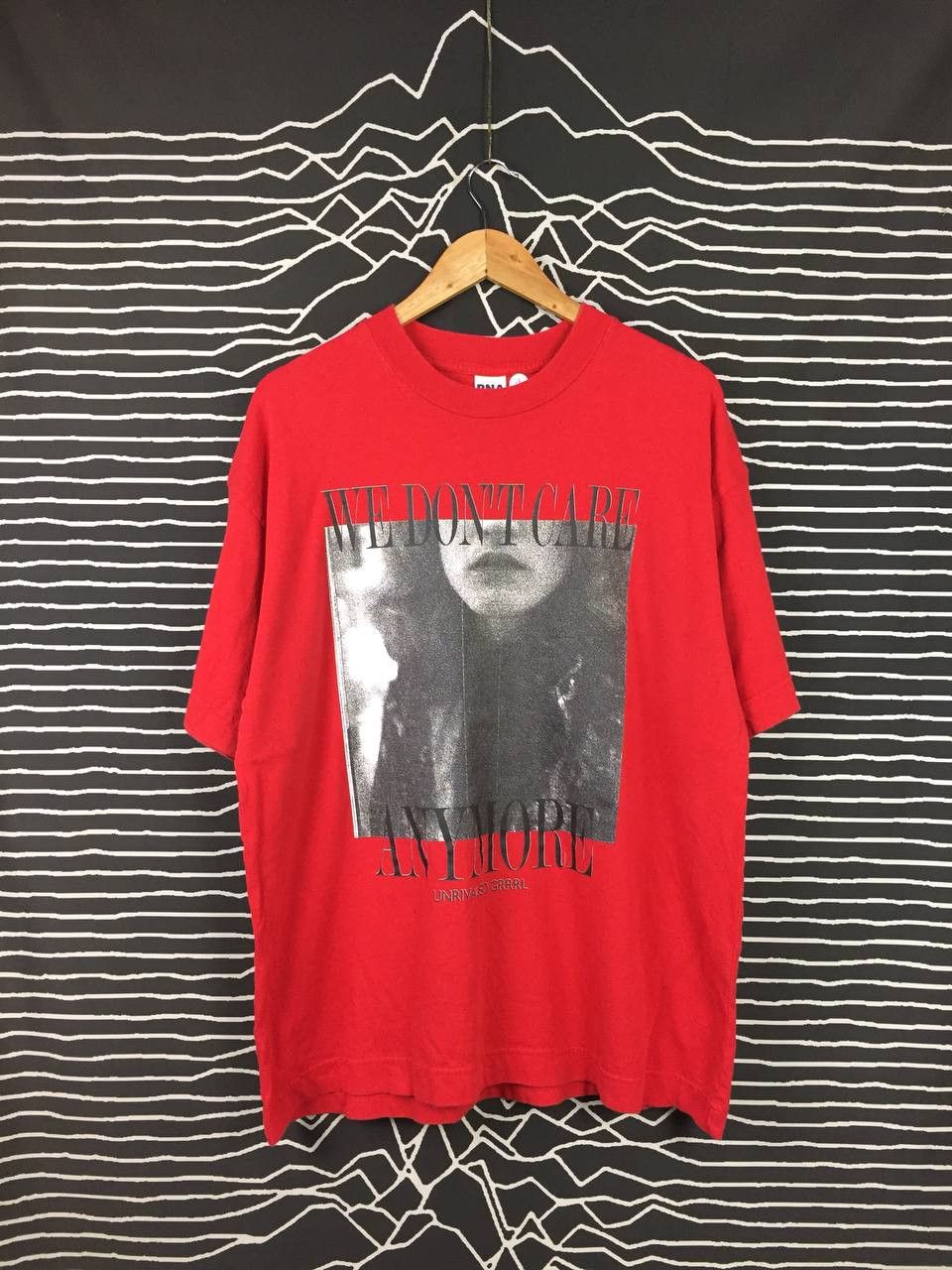 image of Seditionaries x Vintage VTG Rna Alternative We Don't Care Anymore Punk Brand Tee in Red (Size Mediu