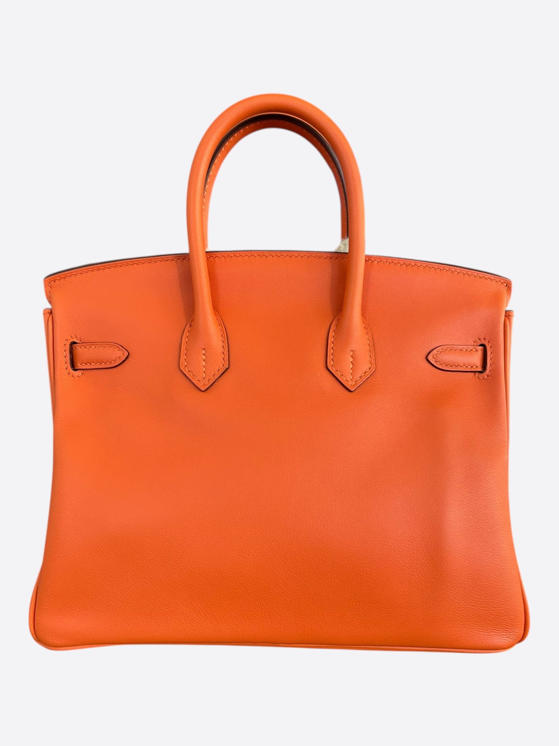Hermes Hermes Orange Epsom & Palladium Hardware Birkin 25 Size ONE SIZE - 3 Thumbnail
