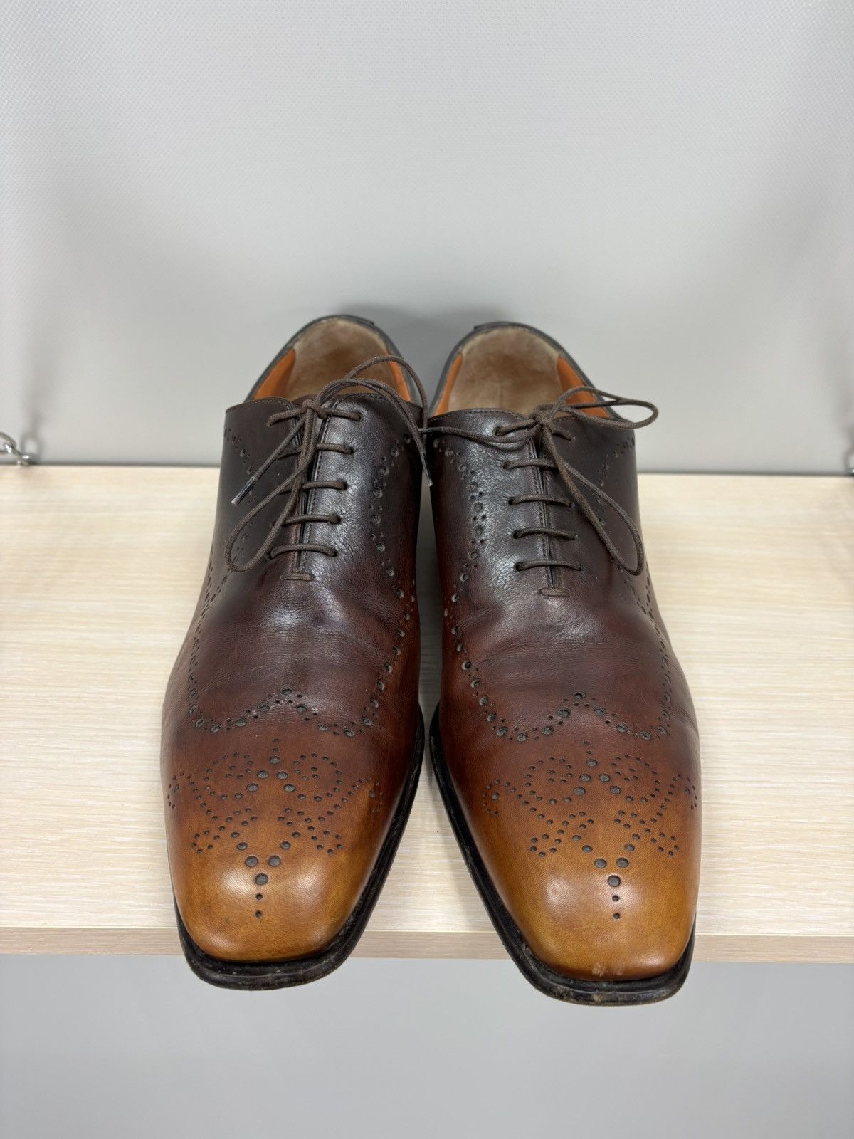 Santoni Mens shoes loafers Santoni Size 8 Color Brown Size US 8 / EU 41 - 3 Thumbnail