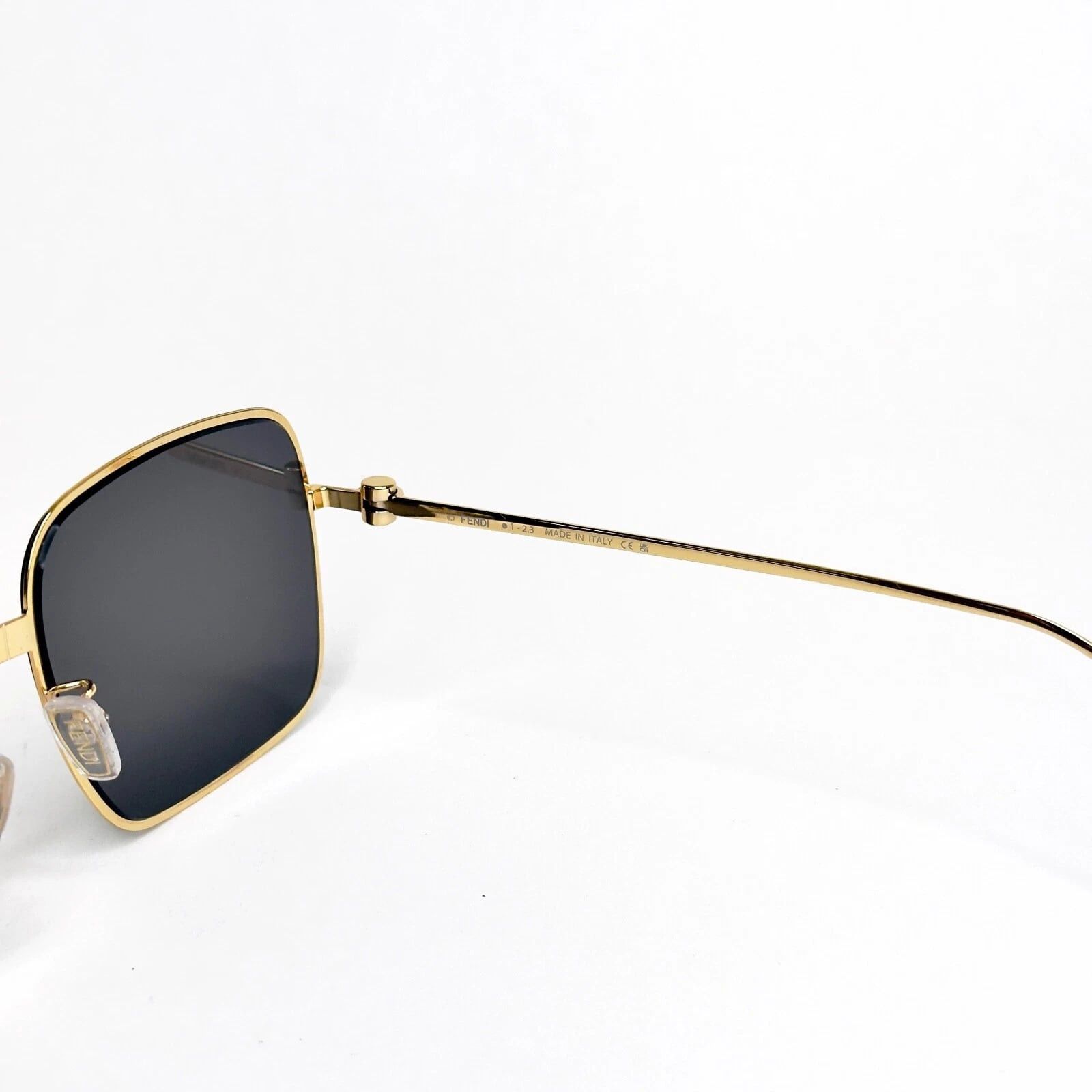 Fendi FENDI BAGUETTE 40123 Gold Fashion Sunglasses FE40123U 30A Size ONE SIZE - 5 Thumbnail