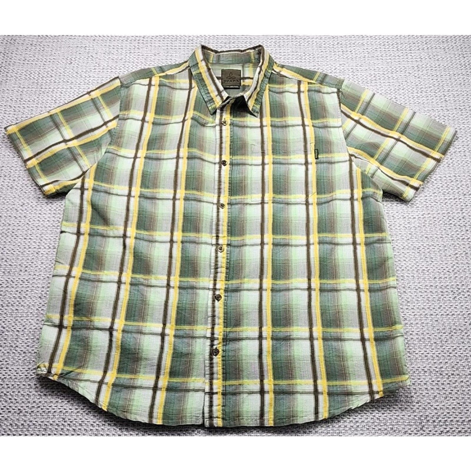 Prana Prana Shirt Mens Extra Large Plaid Short Sleeve Button Up Outdoor Casual Hiking Multicolor Size US XL / EU 56 / 4 - 2 Thumbnail