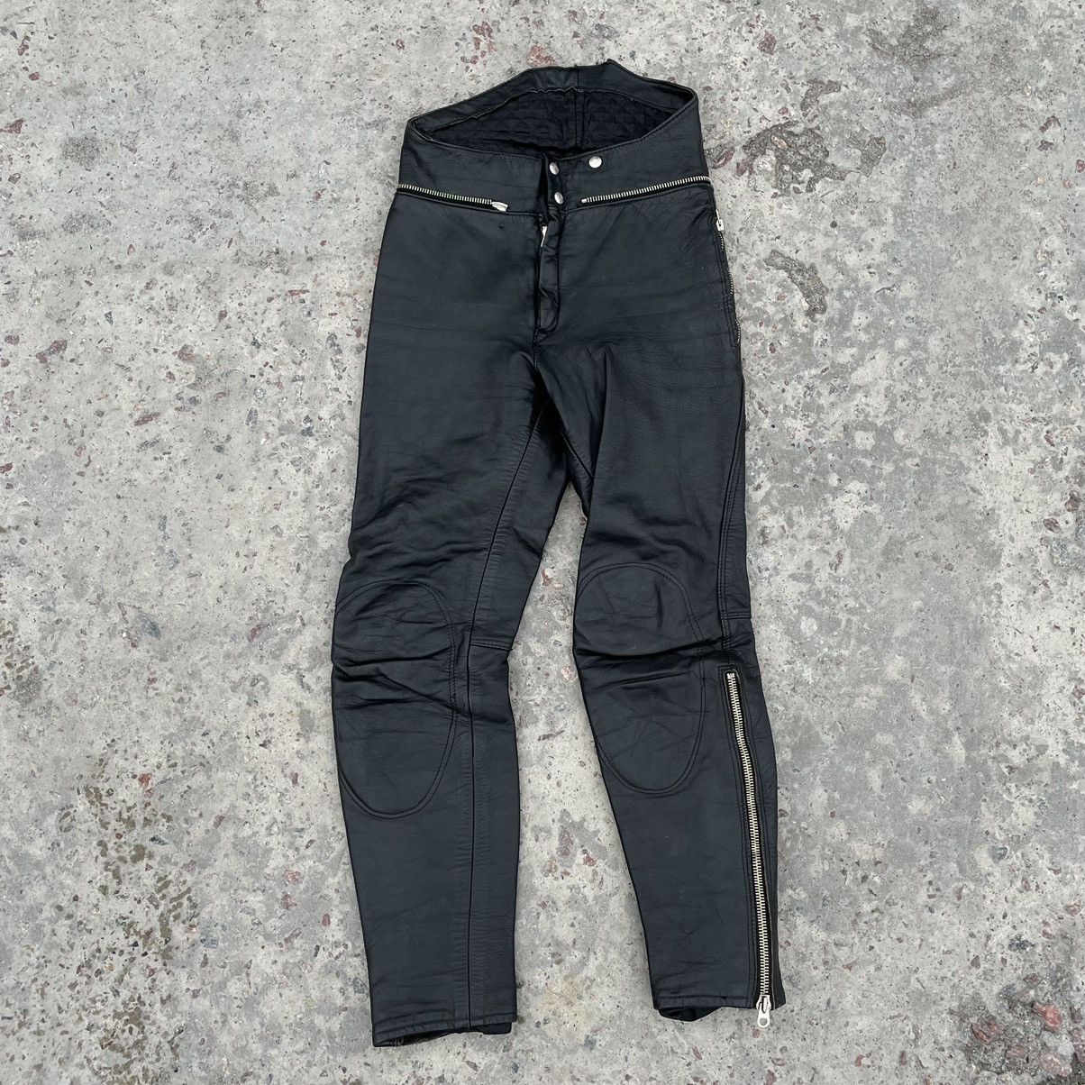Vintage Moto Pants Real Leather Y2K 90s USA style