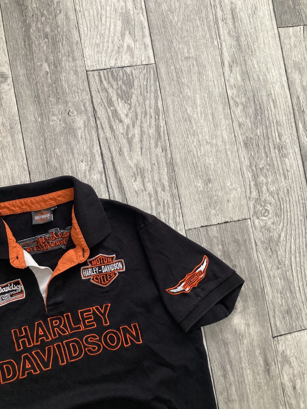 Harley Davidson × Vintage Vintage 90’s harley davidson polo tshirt M y2k racing drip Size US M / EU 48-50 / 2 - 3 Thumbnail