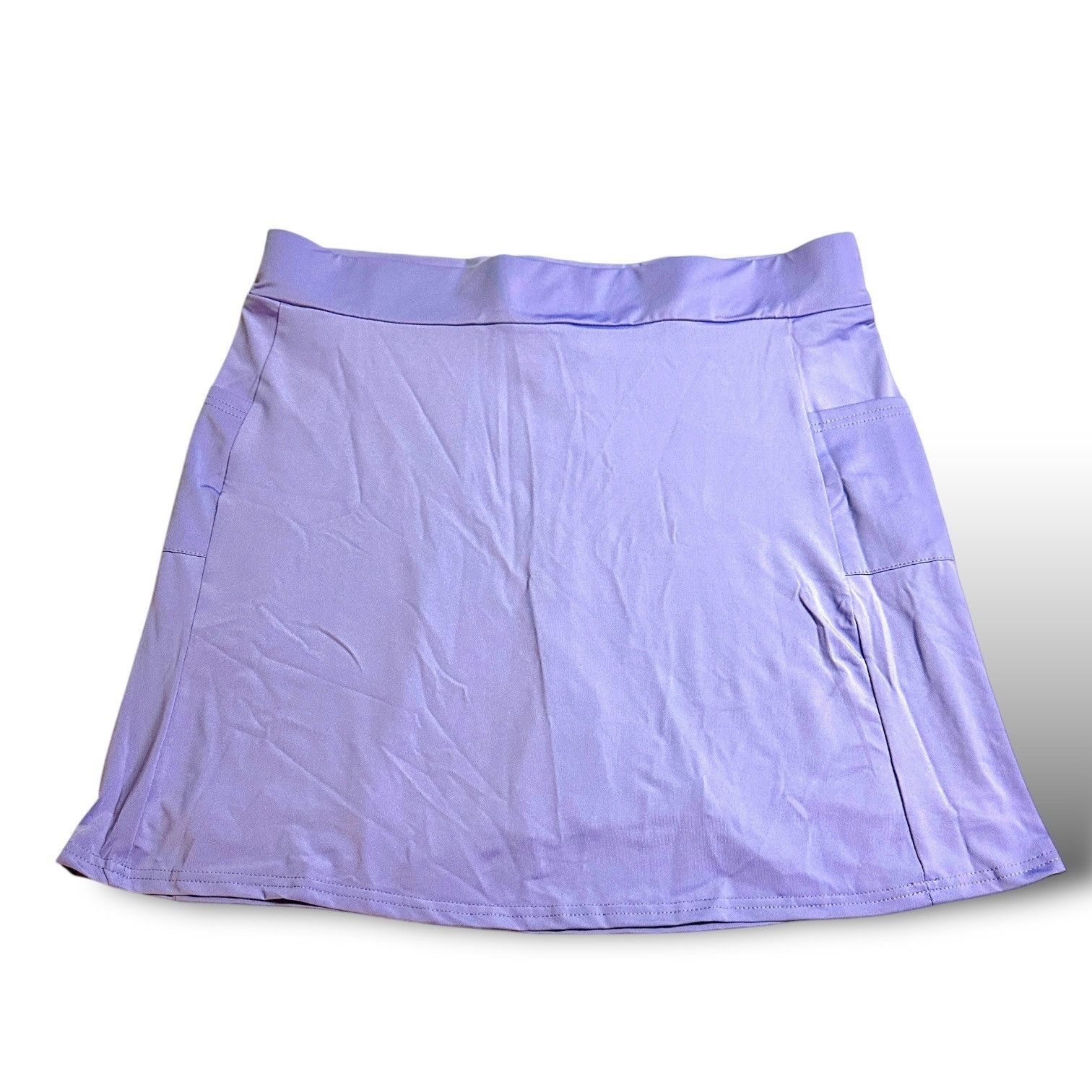 Designer Womens Athletic Skort Pockets 95% Poly/5% Elastane Purple 3X Size 35" - 1 Thumbnail