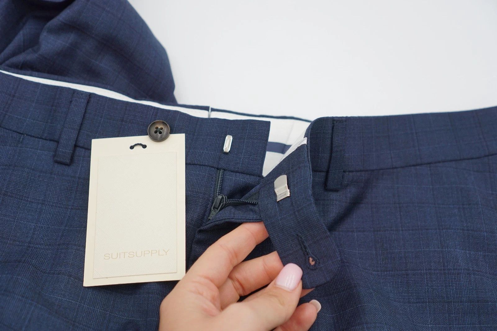 Suitsupply Men Suitsupply Pants Navy Wool Brescia Carlo Barbera US44S Size 44S - 3 Thumbnail