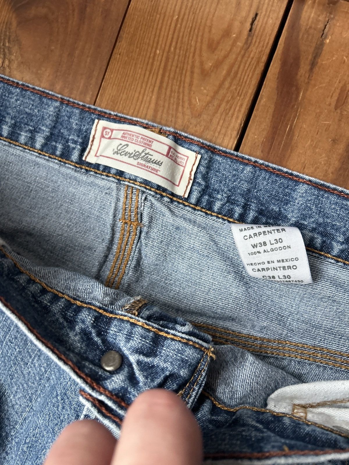 Levi's × Vintage Vintage Y2K Levi’s Baggy Carpenter Blue Jeans Size US 36 / EU 52 - 3 Thumbnail