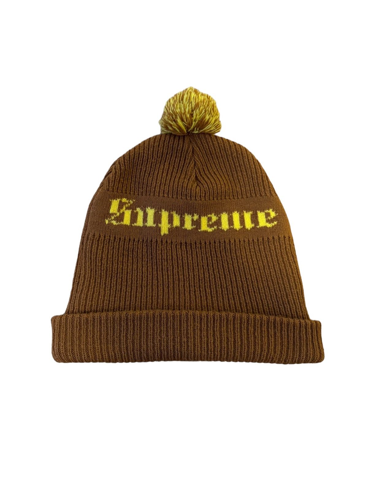 Supreme Supreme Old English Gothic 2016 FW Beanie Hat | Grailed