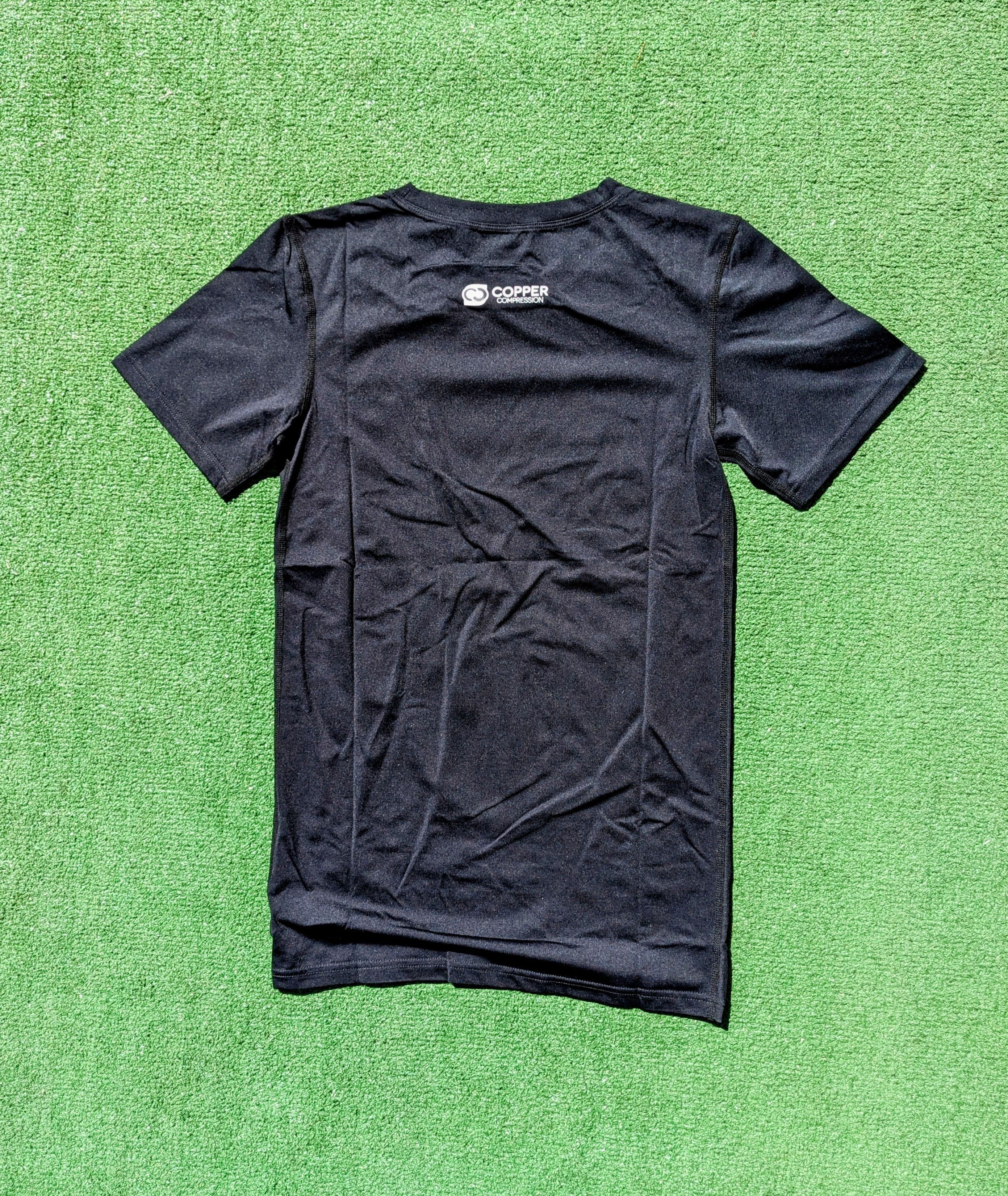 Designer Copper Compression Shirt Black Short Sleeve Crew Neck EUC Size US XL / EU 56 / 4 - 3 Thumbnail