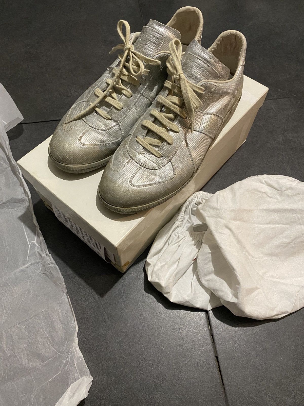 Maison Margiela vintage og 2013 maison margiela silver/chrome gats Size US 9.5 / EU 42-43 - 1 Thumbnail