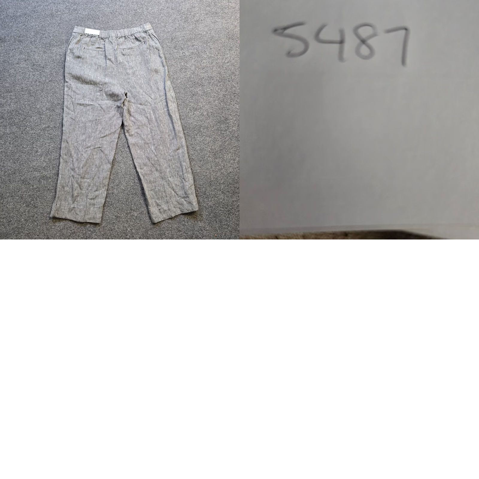 Vintage Chicos Pants Women Size 10 Gray Linen Pull On Straight Lagenlook Career Casual Shirt Pant for Women, Regular, XS? Size 30" / US 8 / IT 44 - 9 Thumbnail
