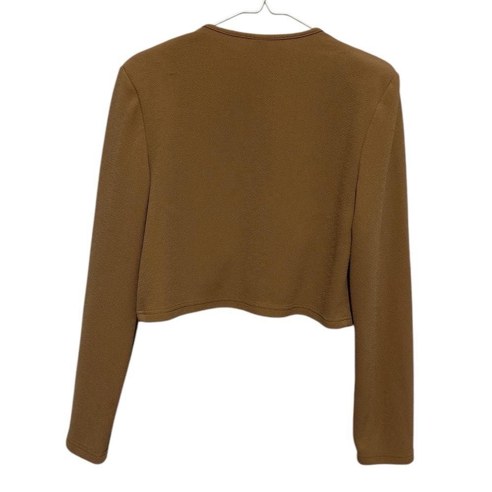 Shein SHEIN Brown Cropped Bolero Cardigan Size L Size L / US 10 / IT 46 - 3 Thumbnail