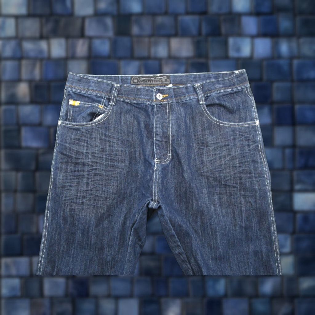 Southpole VINTAGE Southpole Jeans Hip Hop Style 5-Pocket Design Denim Blue Wide Straight 38x30 Mens Midwest Jeans Size US 38 / EU 54 - 1 Thumbnail