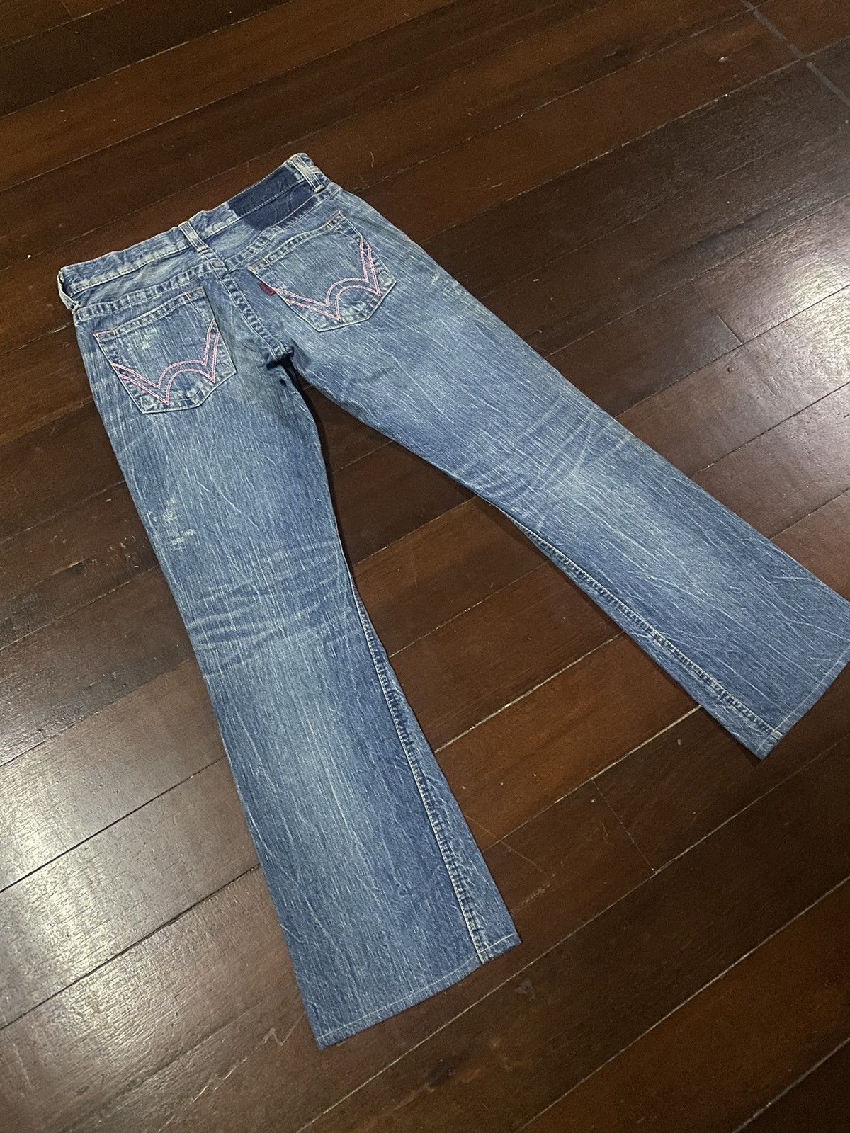 Edwin × If Six Was Nine × Japanese Brand FIRE 🔥 FLARE EDWIN 503 BLUE TRIP WIDE LEG BOOTCUT Size 32" / US 10 / IT 46 - 2 Thumbnail