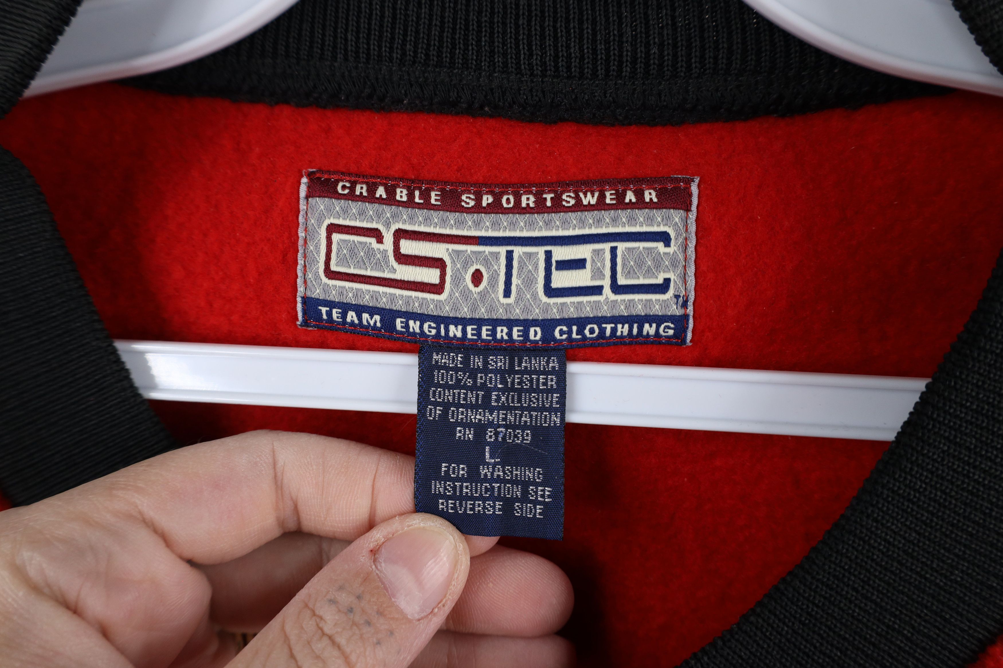 Vintage Vintage 90s Wings Hockey Half Zip Fleece Pullover Sweater Size US L / EU 52-54 / 3 - 8 Thumbnail