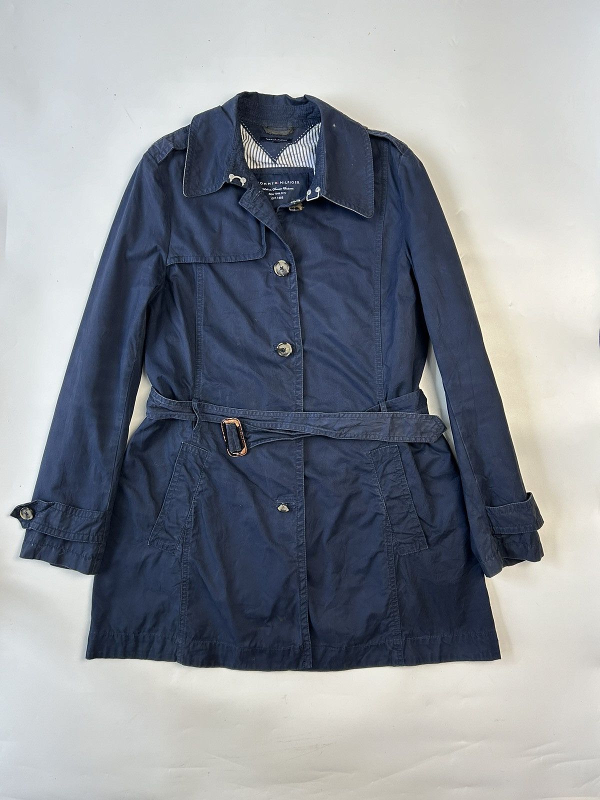 Japanese Brand × Tommy Hilfiger TOMMY HILFIGER BUTTON UP LONG JACKET Size XL / US 12-14 / IT 48-50 - 1 Thumbnail