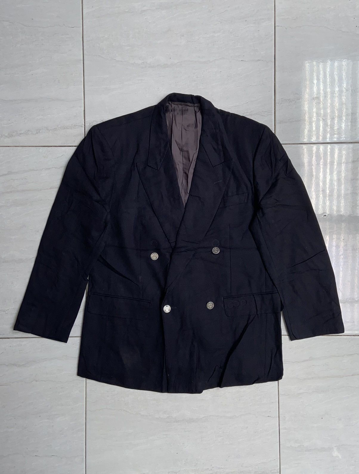 image of Christian Dior Monsieur Navy Blazer, Men's (Size Large)