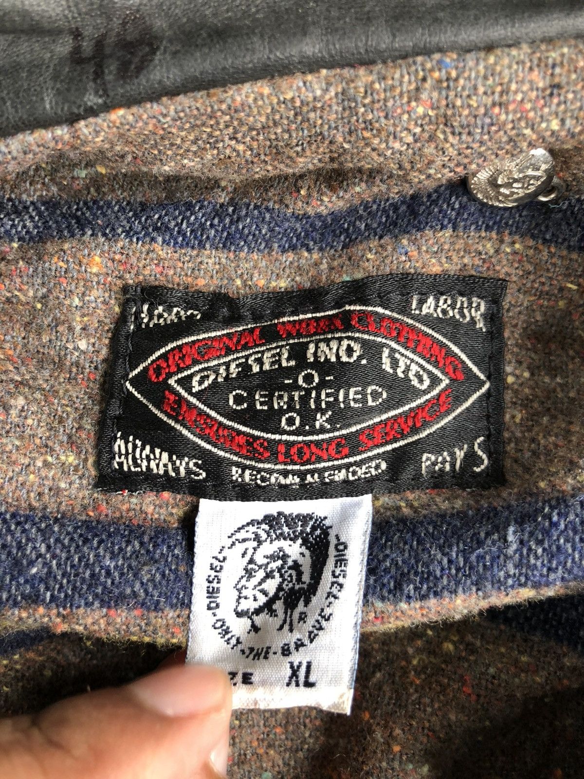 Diesel Diesel Blanket Lined Denim Distressed Jacket Size US XL / EU 56 / 4 - 22 Thumbnail