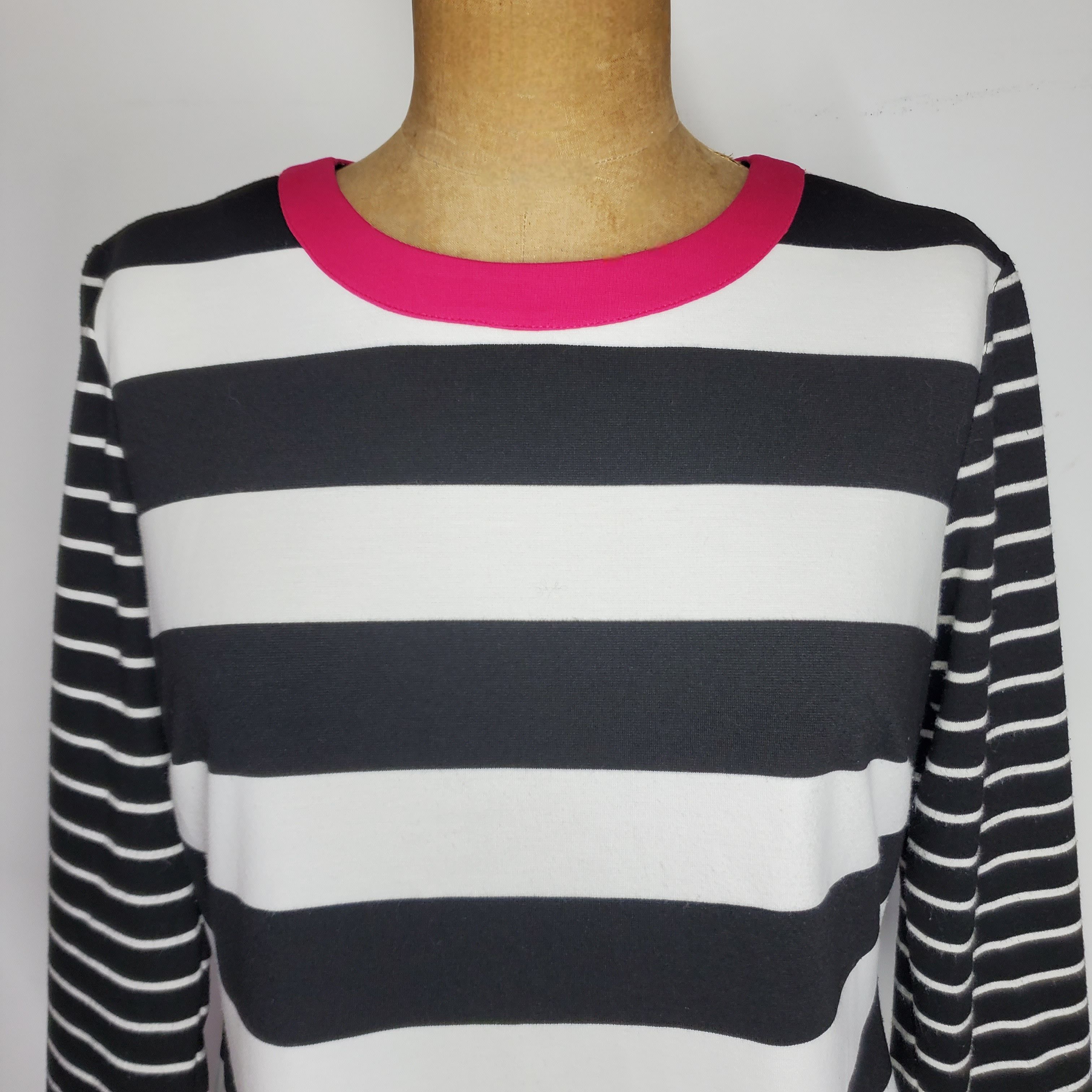 Other Eliza J Size 14/L Dress Midi Jersey Stripe Pink Collar 3/4 Size L / US 10 / IT 46 - 5 Thumbnail