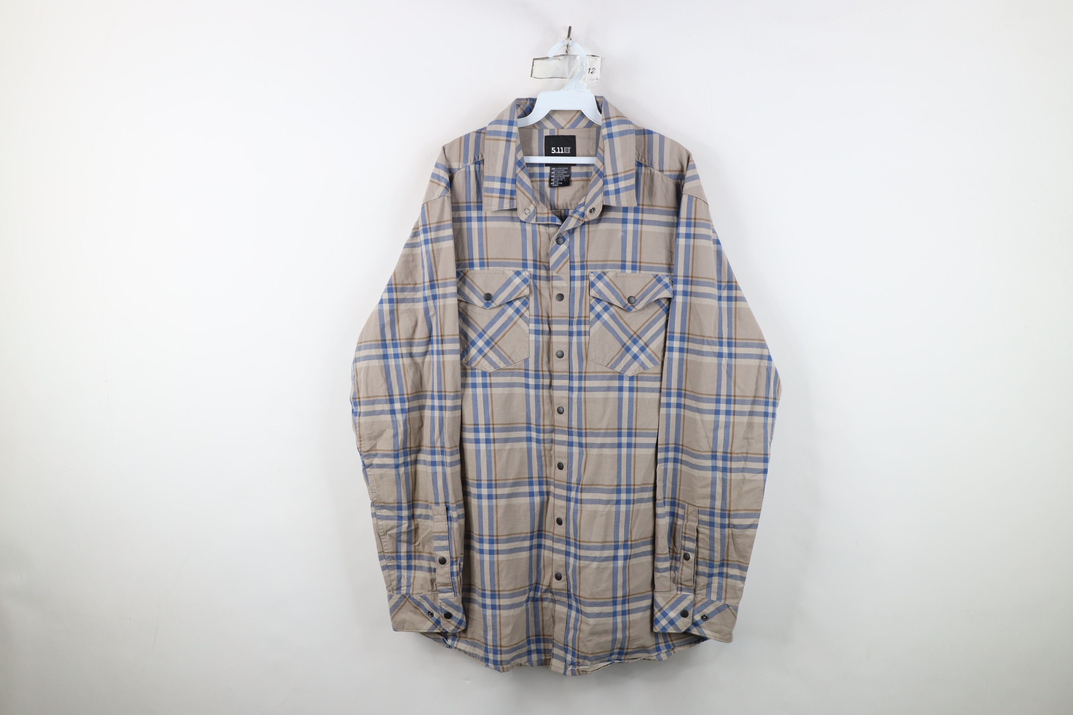 Vintage 5.11 Tactical Series Gunner Snap Button Shirt Plaid Size US XXL / EU 58 / 5 - 1 Thumbnail