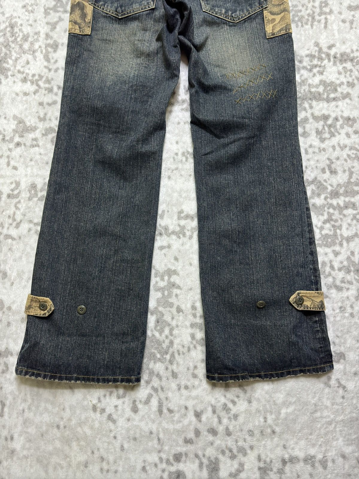 291295=Homme Vintage 291295=Homme Multi Pocket Flare Denim Camo Size US 32 / EU 48 - 17 Thumbnail