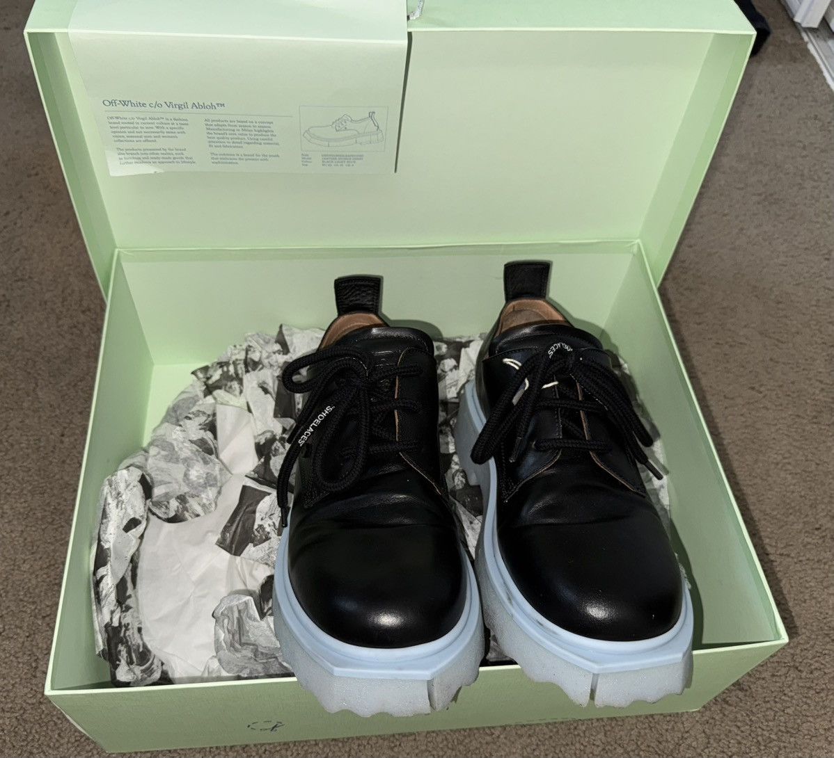 Off-White Off-White Leather Sponge Derby Size US 10 / EU 43 - 6 Thumbnail