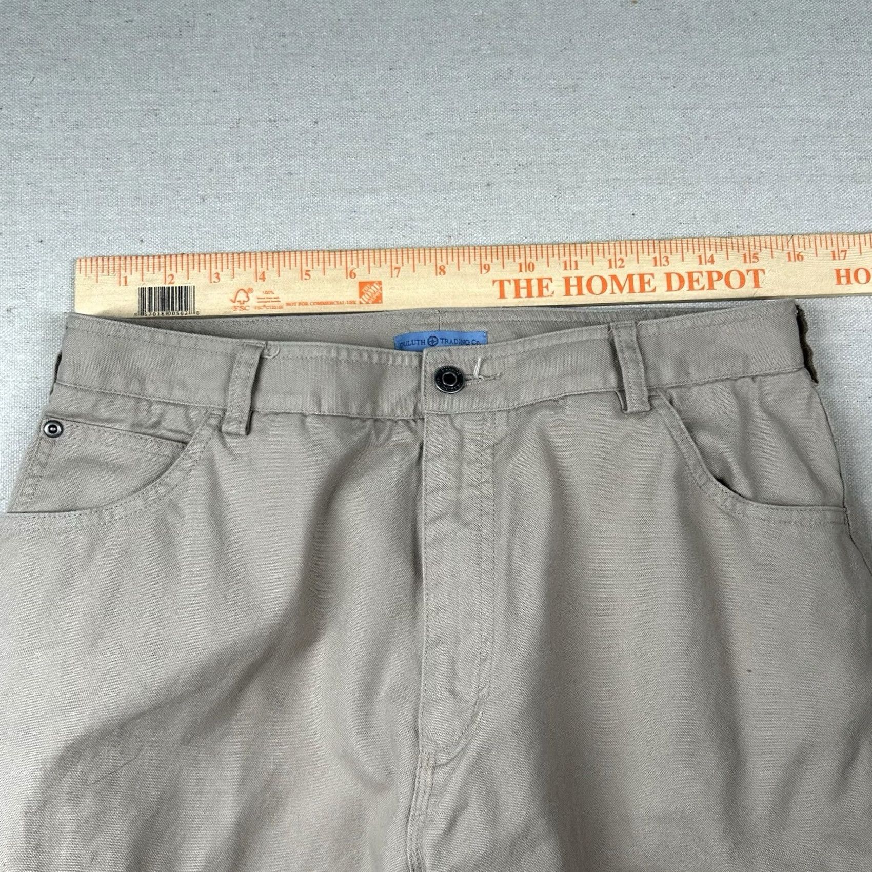 Duluth Trading Company VINTAGE Duluth Trading Co. Pants Womens 12x33 Beige Canvas Cargo Outdoor 32x31 Straight 31 in Mens Womens Girls Size 34" / US 12 / IT 48 - 7 Thumbnail