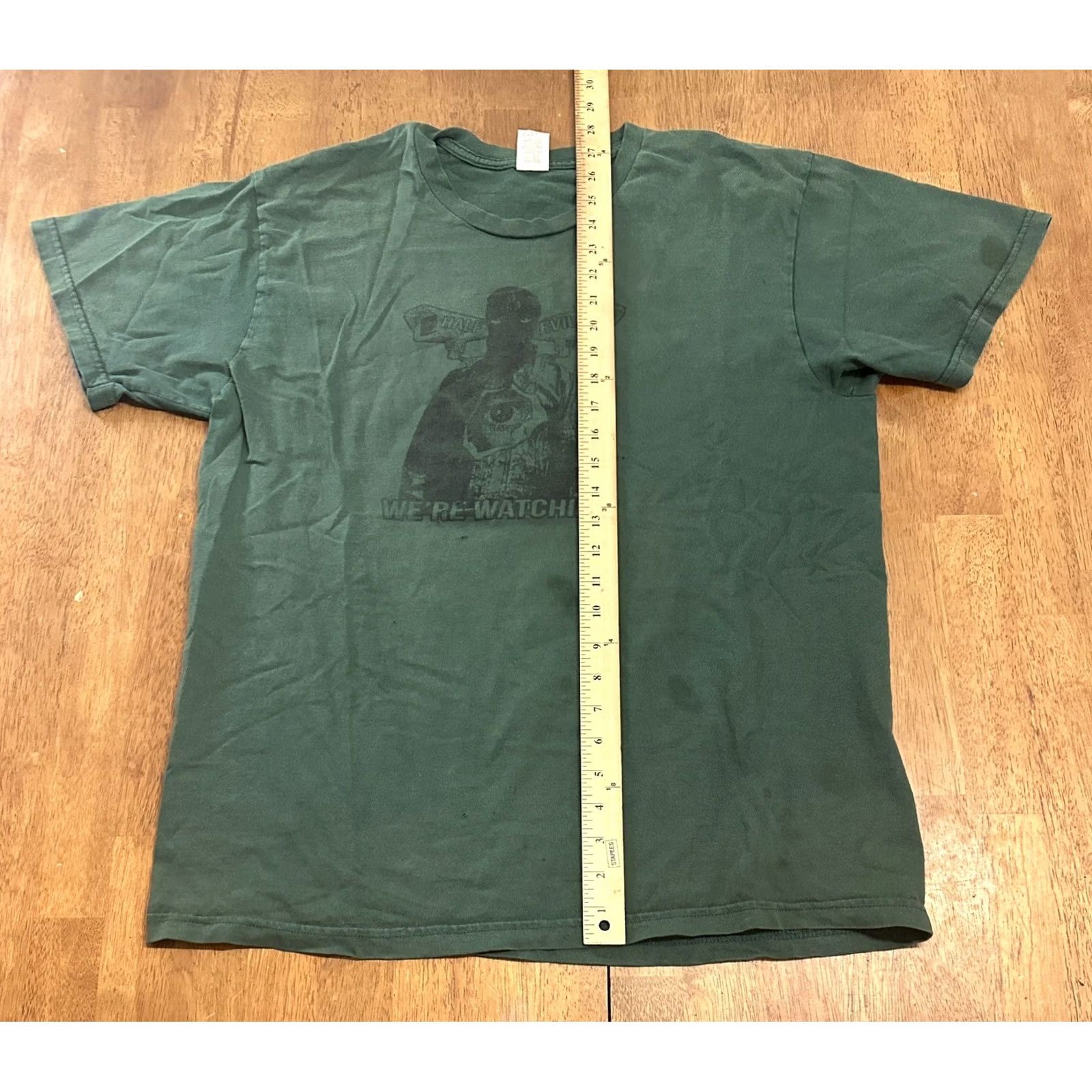Half Evil Half Evil We’re Watching T Shirt Large Green Size US L / EU 52-54 / 3 - 6 Thumbnail