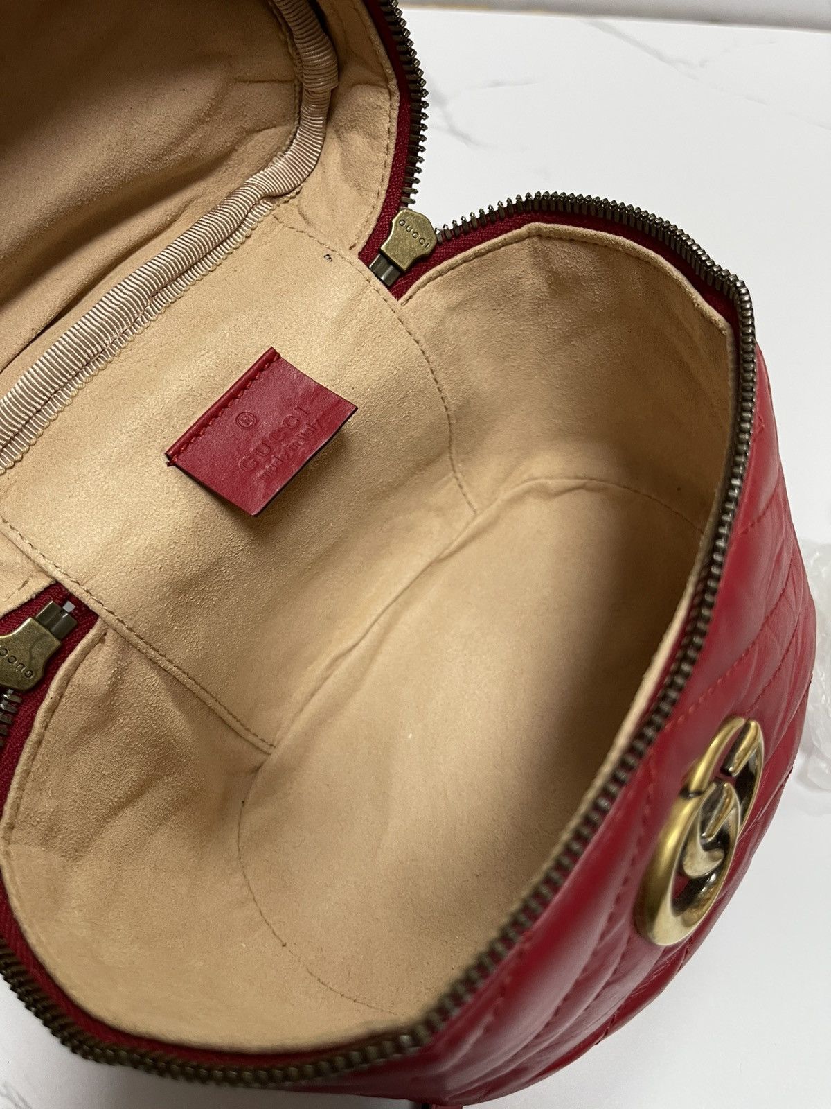 Gucci Gucci Leather Marmont Mini Backpack Size ONE SIZE - 17 Thumbnail
