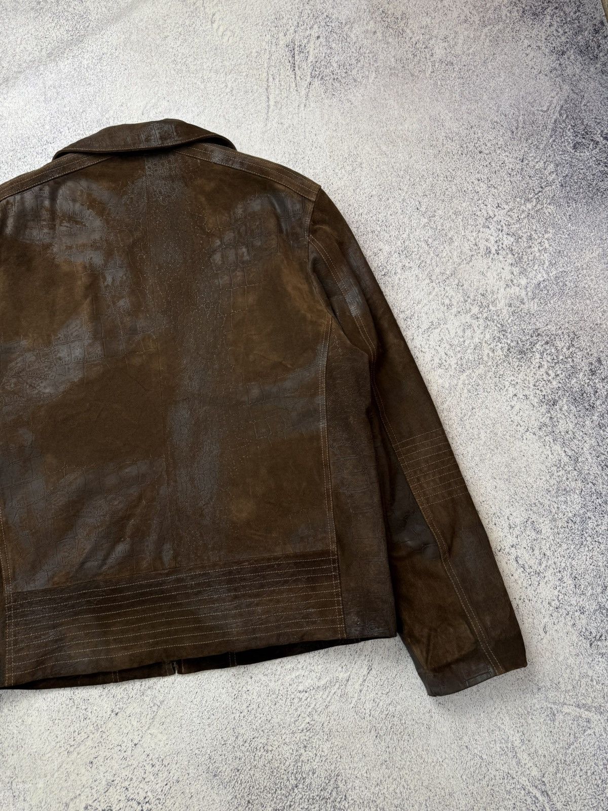 Leather Vintage Cowboy Avant Garde Y2K Brown Crazy Leather Jacket Size US L / EU 52-54 / 3 - 23 Thumbnail