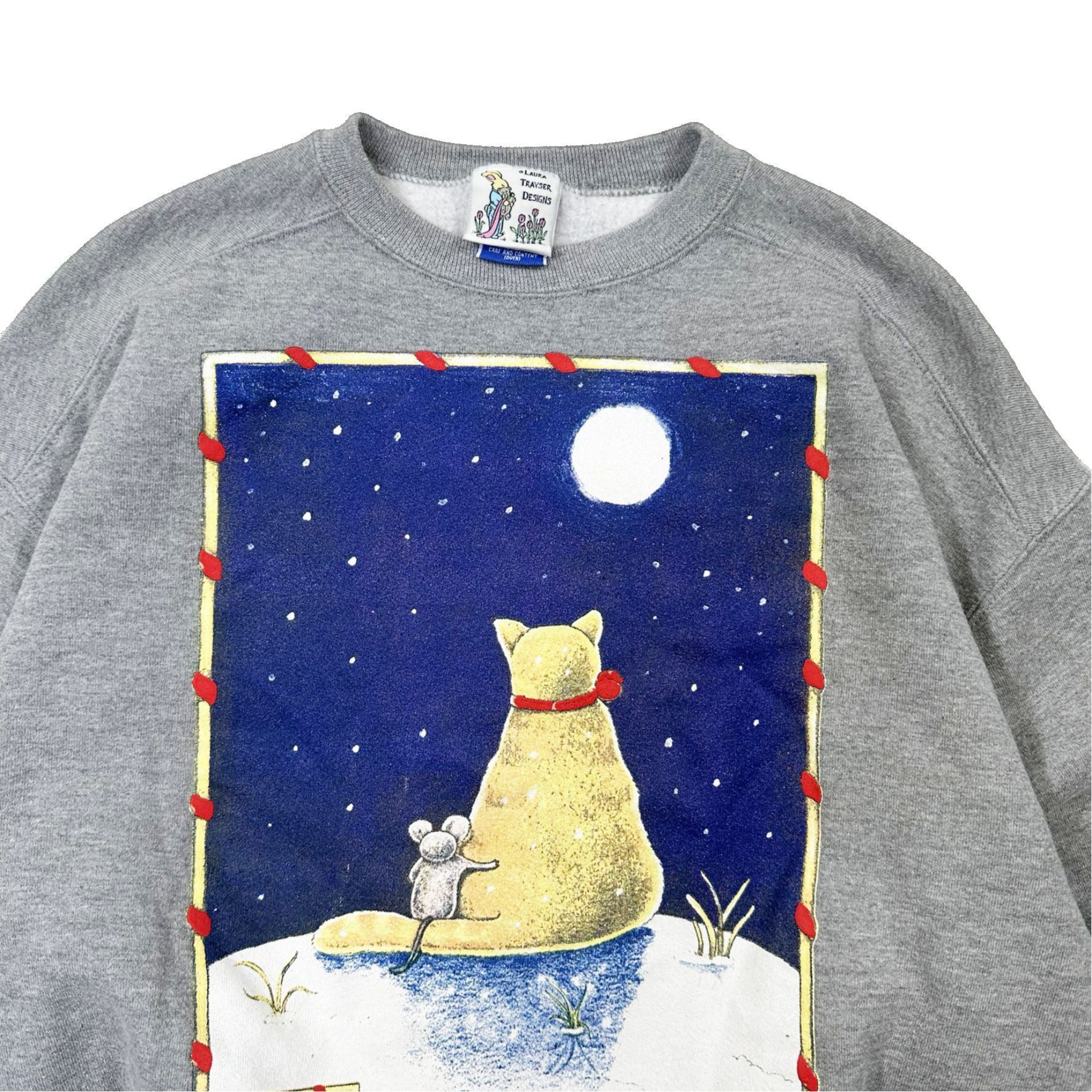 Vintage Vintage 90s Peace Laura Trasers Designs Graphic Sweater Size US L / EU 52-54 / 3 - 2 Thumbnail
