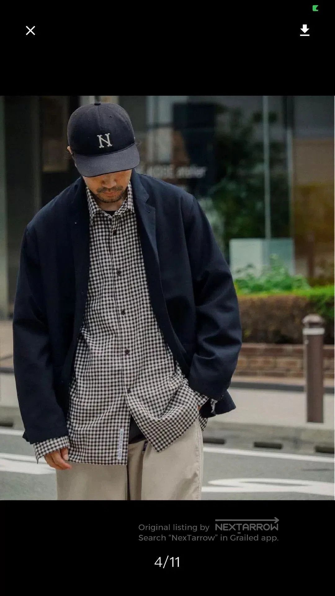 Nanamica New Navy Checkered Shirt for Men. Size US L / EU 52-54 / 3 - 2 Thumbnail