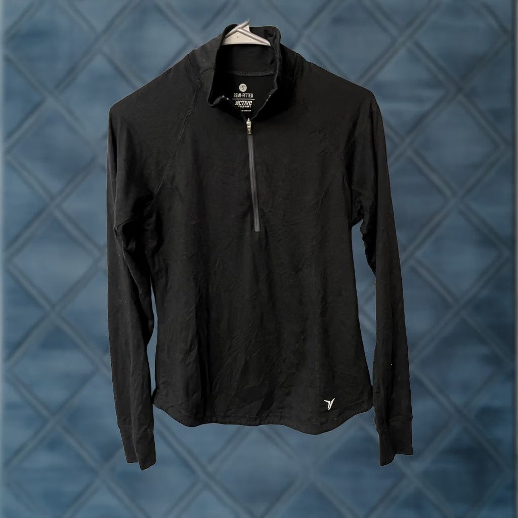 Old Navy Old Navy Women's Black Pullover Top S 1/4 Zip Semi-Fitted Active Size S / US 4 / IT 40 - 1 Thumbnail