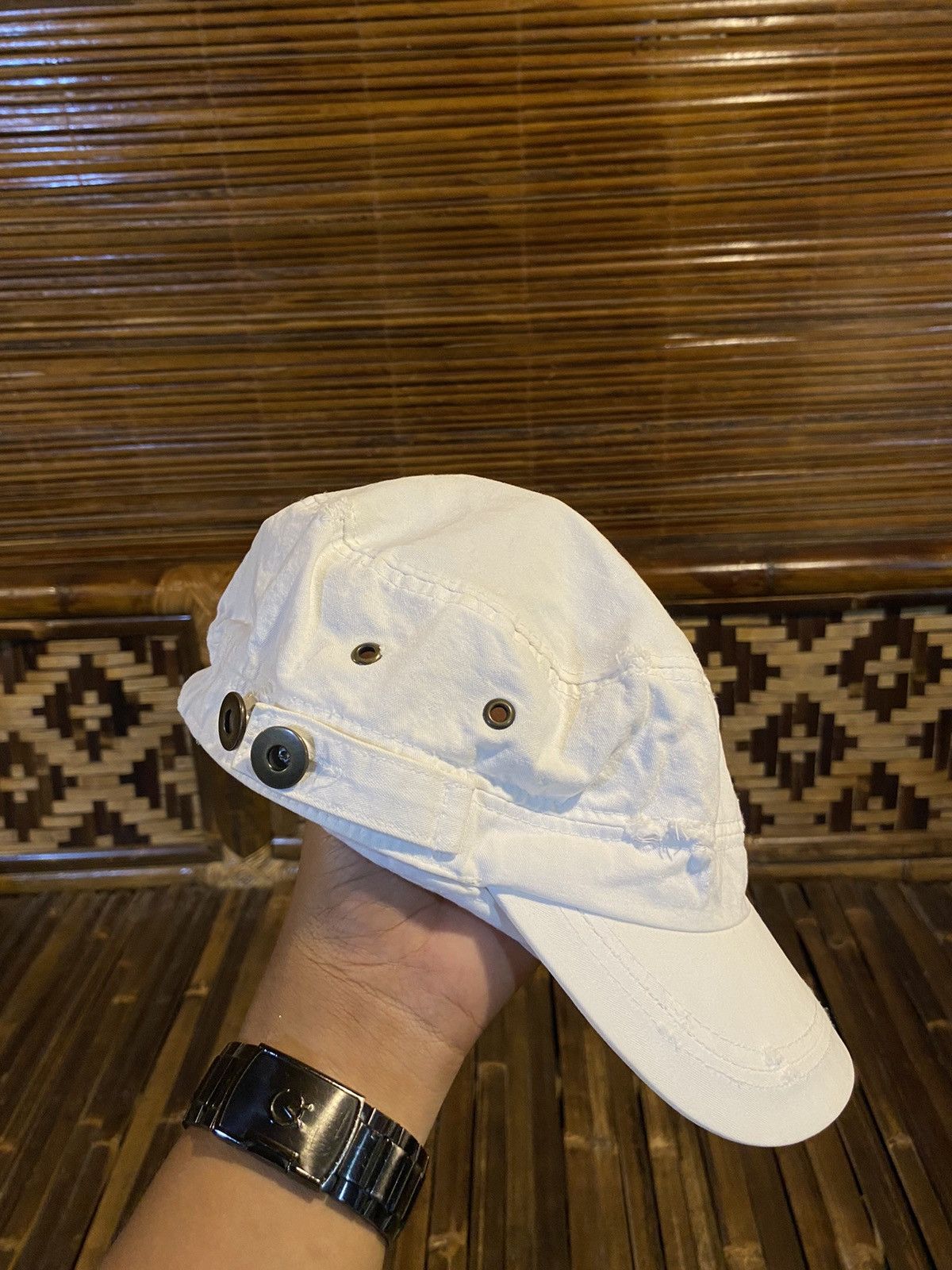 Japanese Brand 2000s cadet hat distressed blink punk y2k style Size ONE SIZE - 4 Thumbnail