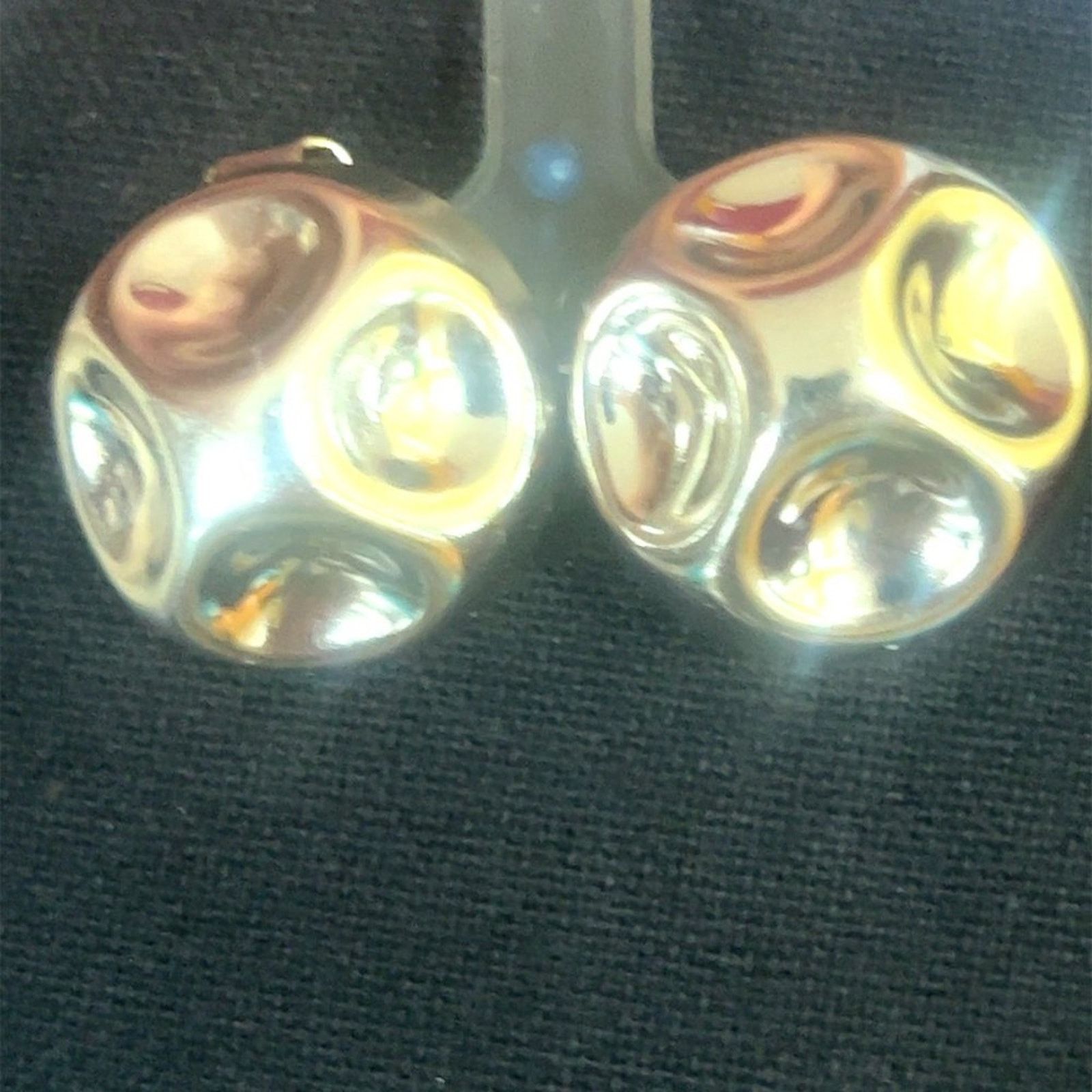 & Other Stories Vintage Signed - Napier Silver tone Circular Clip Earrings Size ONE SIZE - 6 Thumbnail