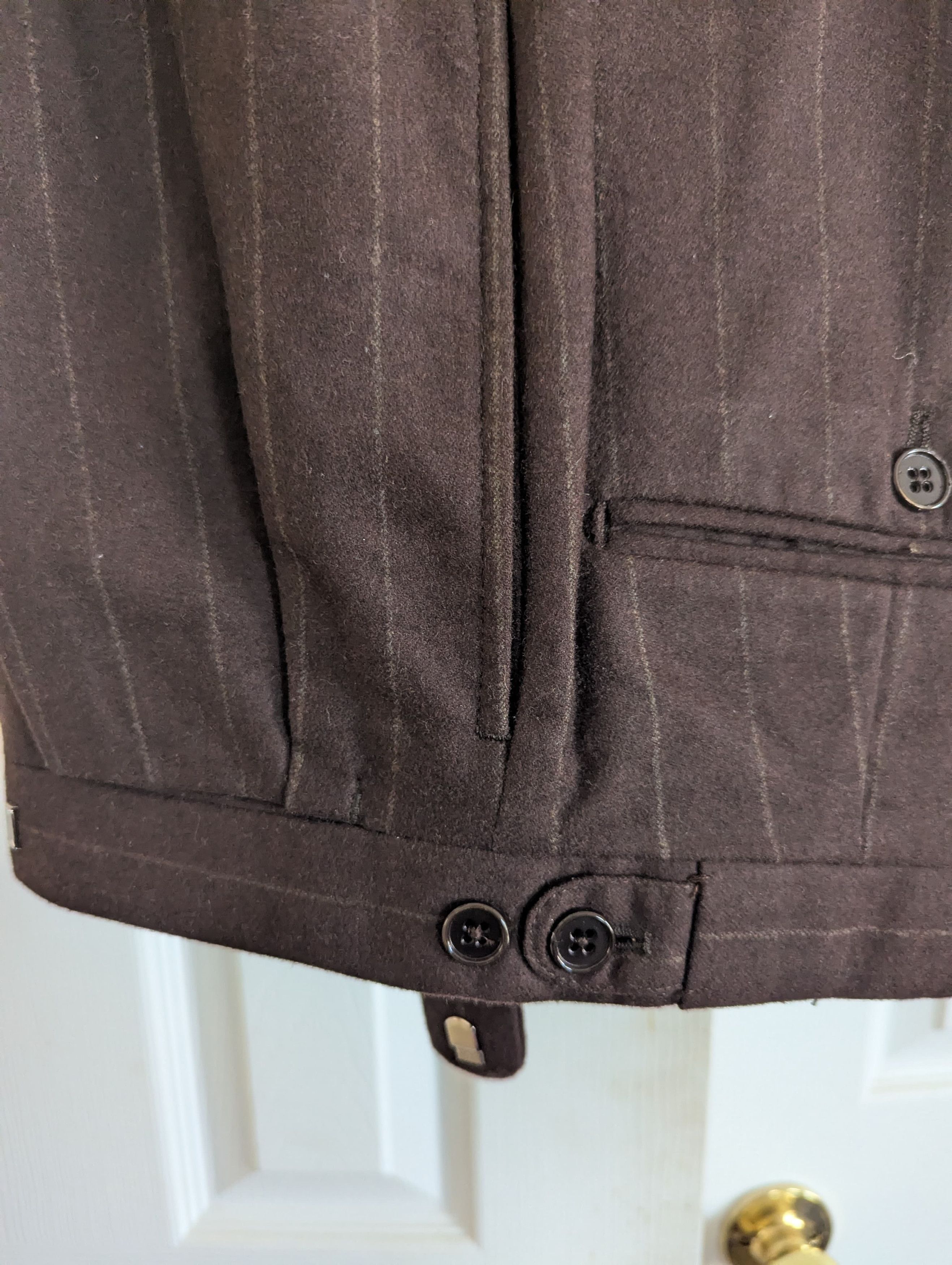 Ralph Lauren Purple Label Vintage Fine Wool Strip Suit Size 44L - 3 Thumbnail