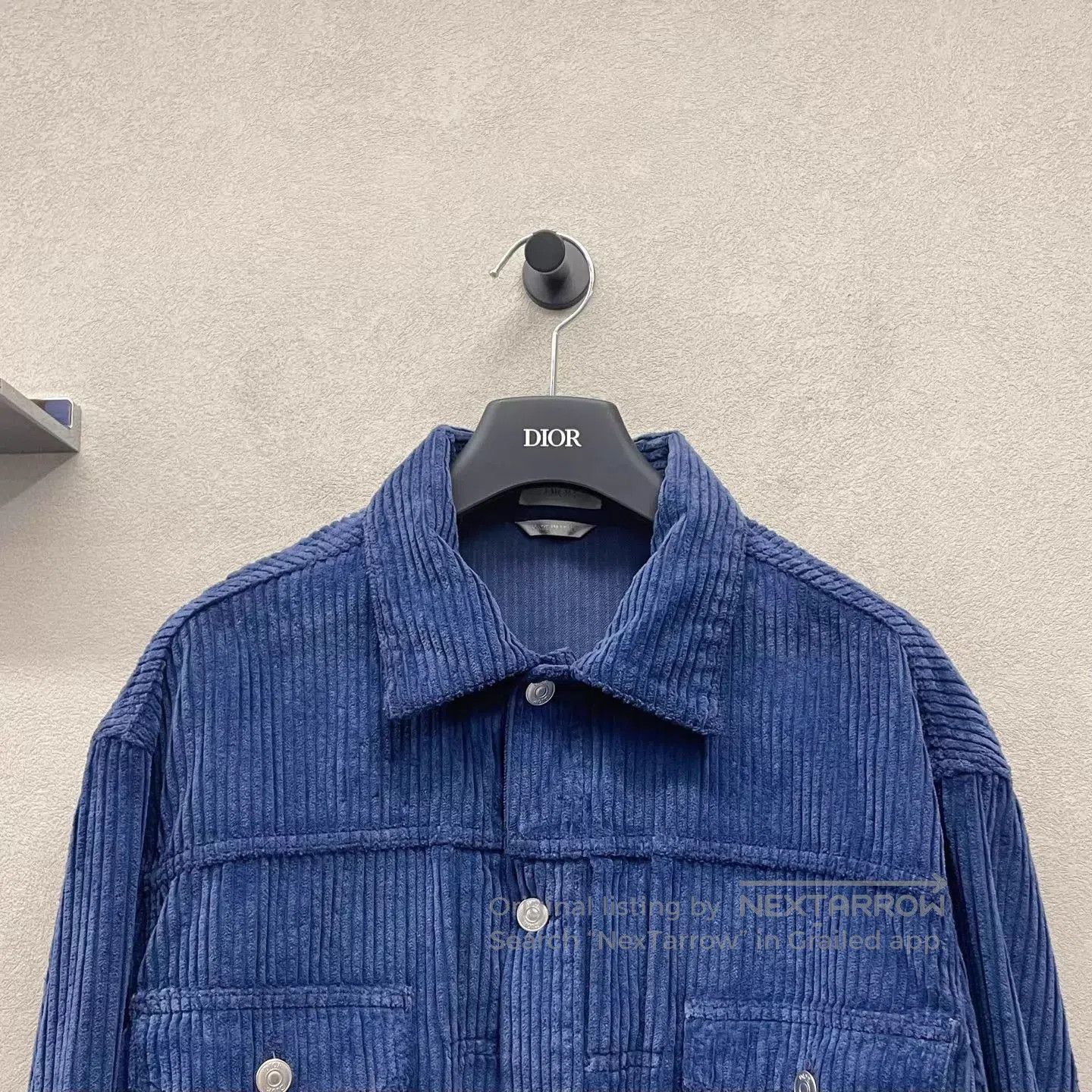 Dior Blue Corduroy Button-Up Jacket. Size US M / EU 48-50 / 2 - 5 Thumbnail