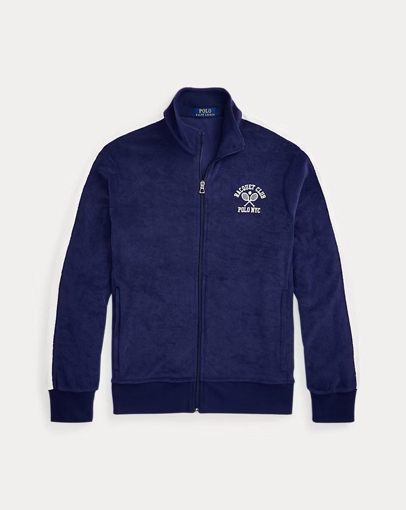 Polo Ralph Lauren Polo Ralph Lauren Embroidered Terry Track Jacket Navy Large Size US L / EU 52-54 / 3 - 2 Thumbnail