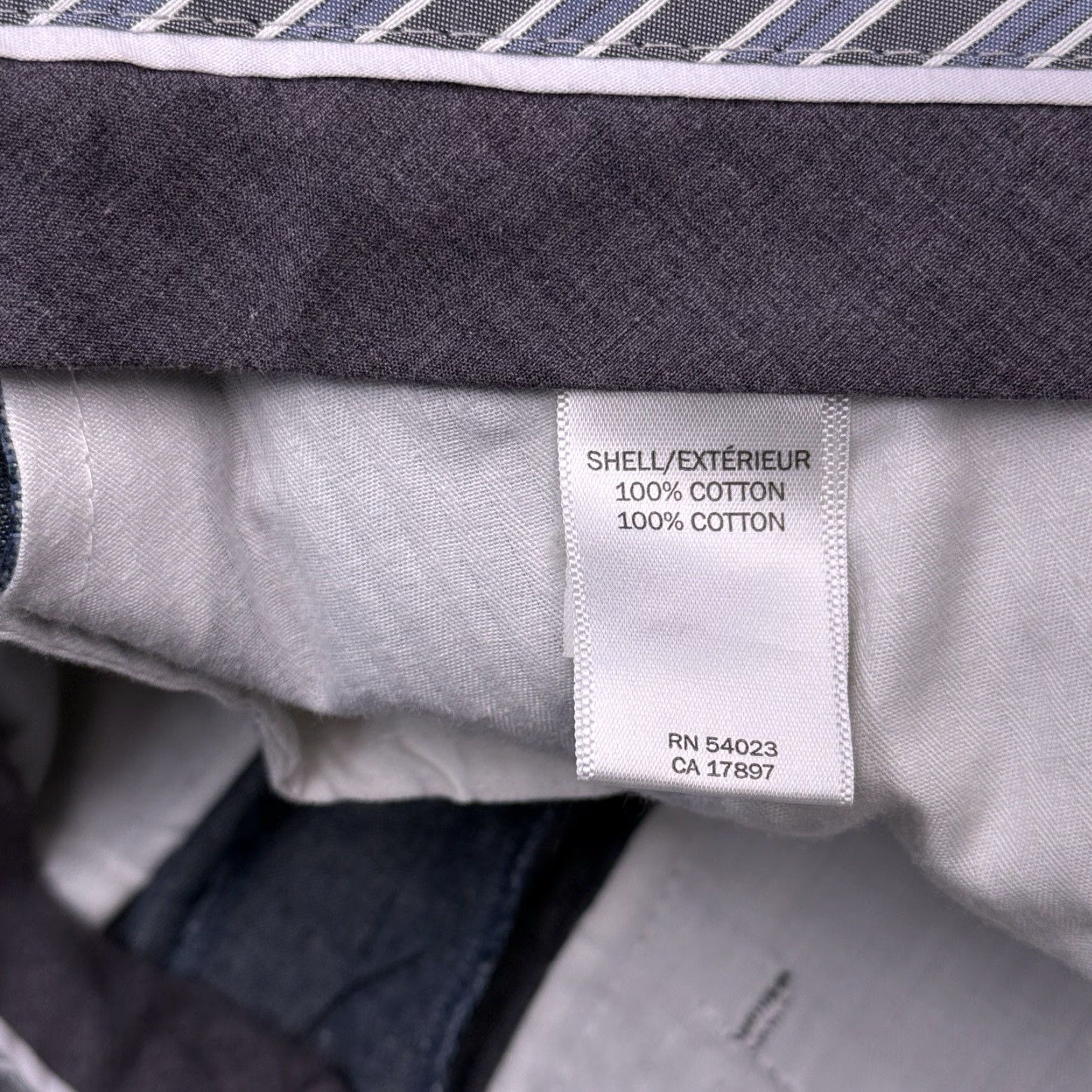 Banana Republic Banana Republic Pants Slim Men 38x30 Blue Chambray Mid Rise Chino Flat Front Slim Fit Straight Pant Mens Regular Size US 38 / EU 54 - 4 Thumbnail