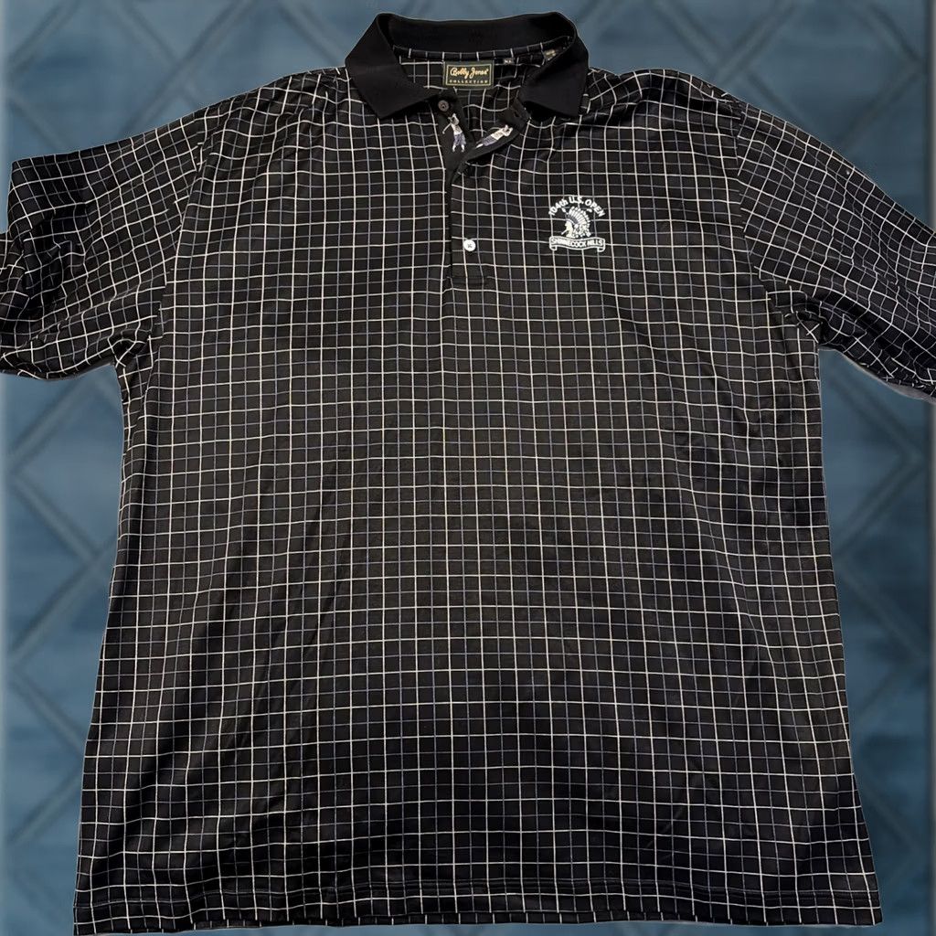 Vintage Bobby Jones Polo - Golf Shirt - Black - XL - Short Sleeve - Collared - Button - Embroidered Logo - 104th US Open - Shinnecock Hills - Men's Polo Size US XL / EU 56 / 4 - 1 Thumbnail